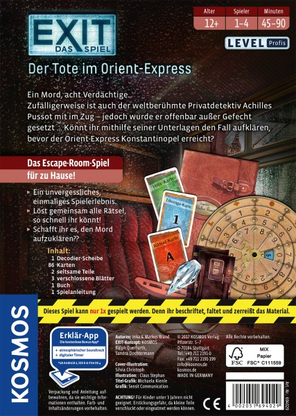 EXIT - Das Spiel - Der Tote im Orient-Express, Partyspiel