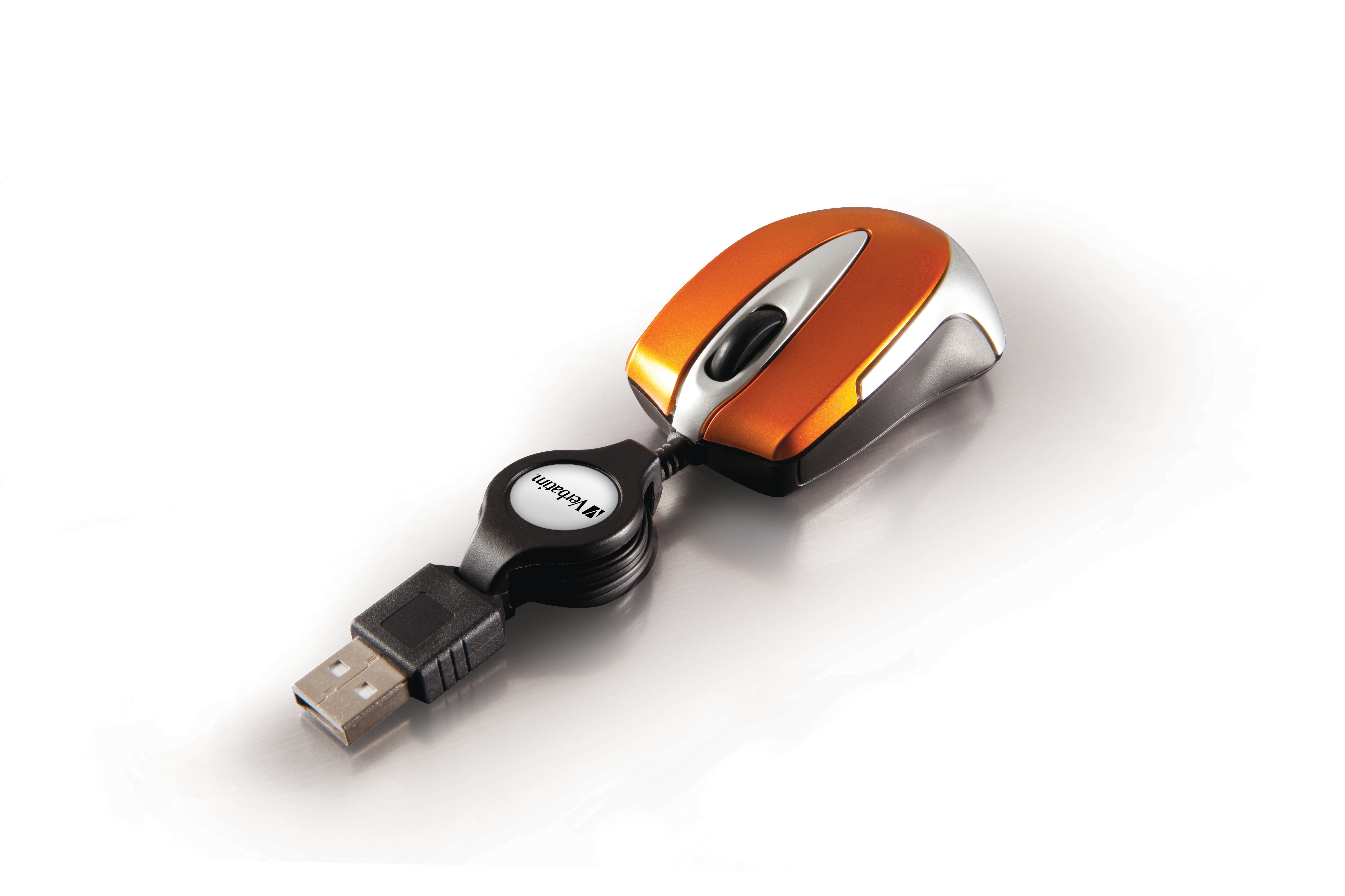 Verbatim Go Mini Maus Orange USB Typ-A 1000 DPI