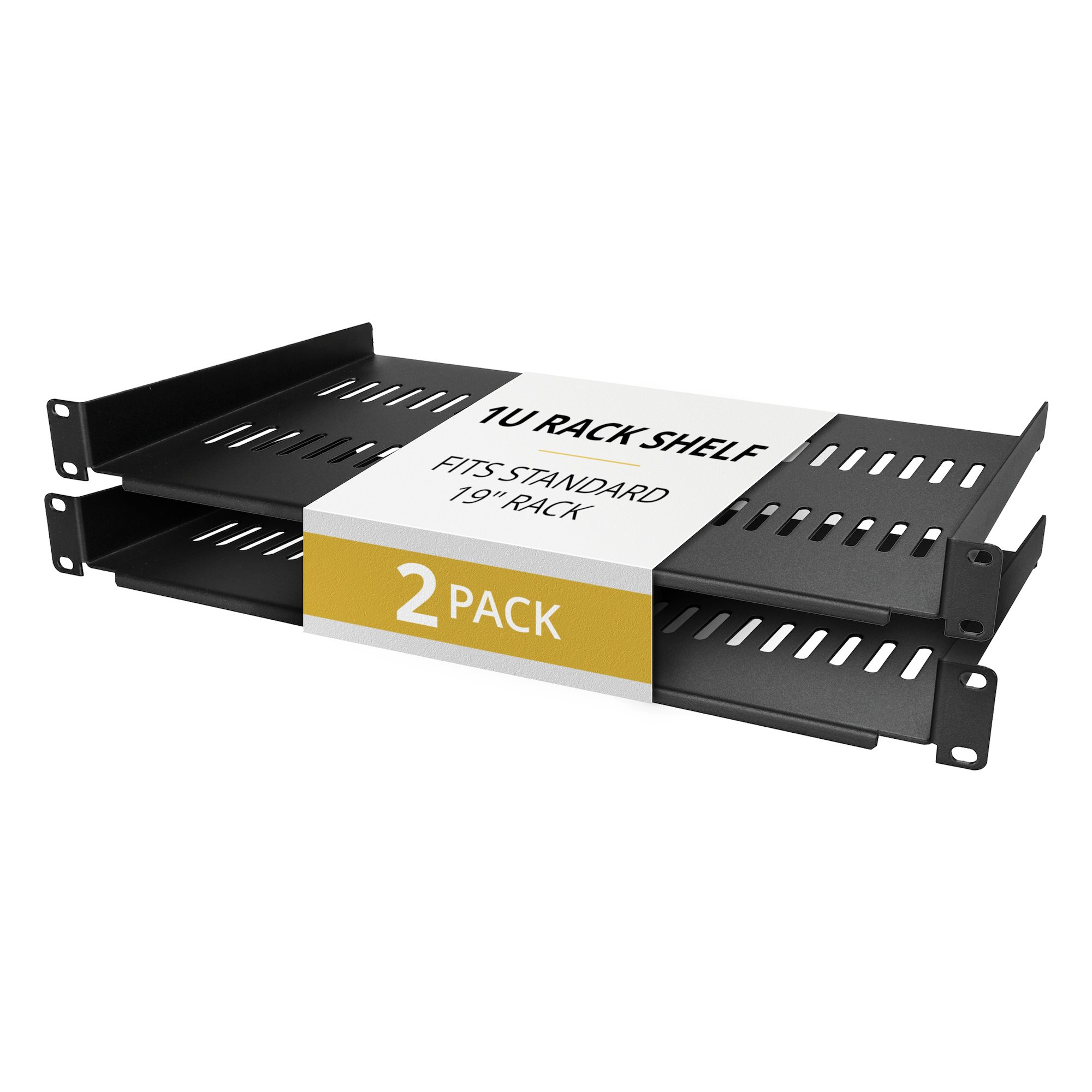 2-PACK 1U SERVER RACK SHELF .