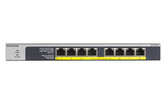 NETGEAR Switch 8-port 10/100/1000 GS108LP-100EUS