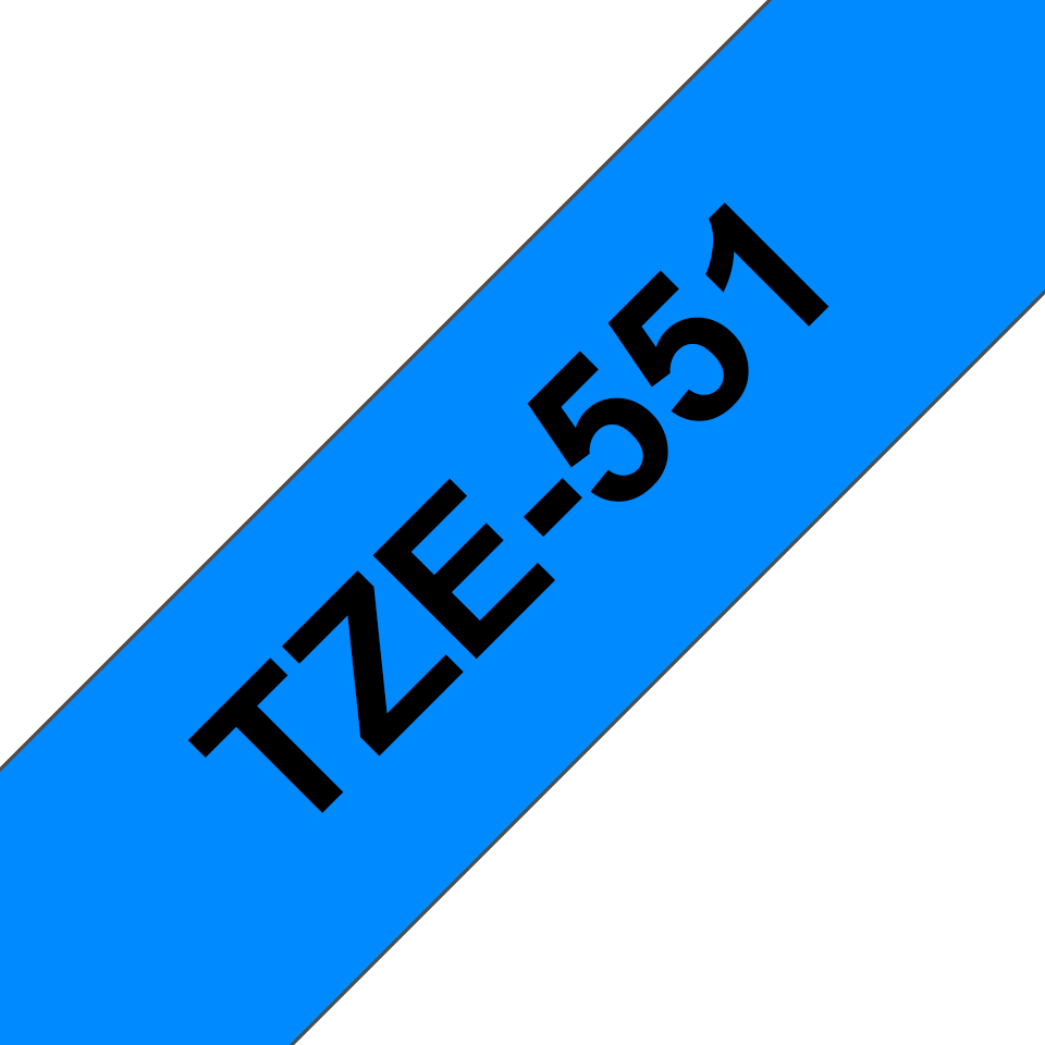 TZE-551 LAMINATED TAPE 24MM 8M BLACK ON BLUE
