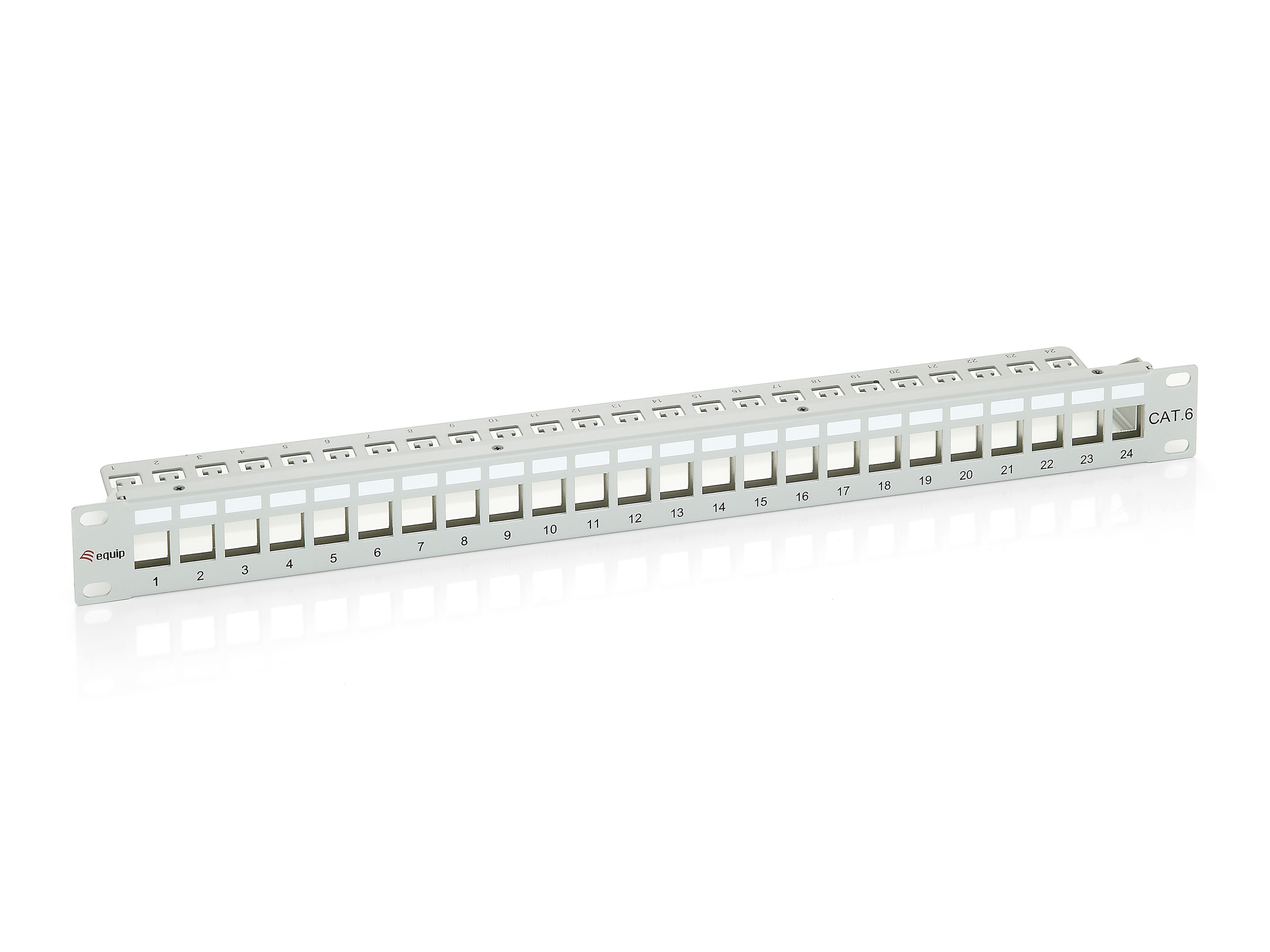 Equip 19 Patchpanel 24xKeystones FTP 1U LSA/110 RAL7035