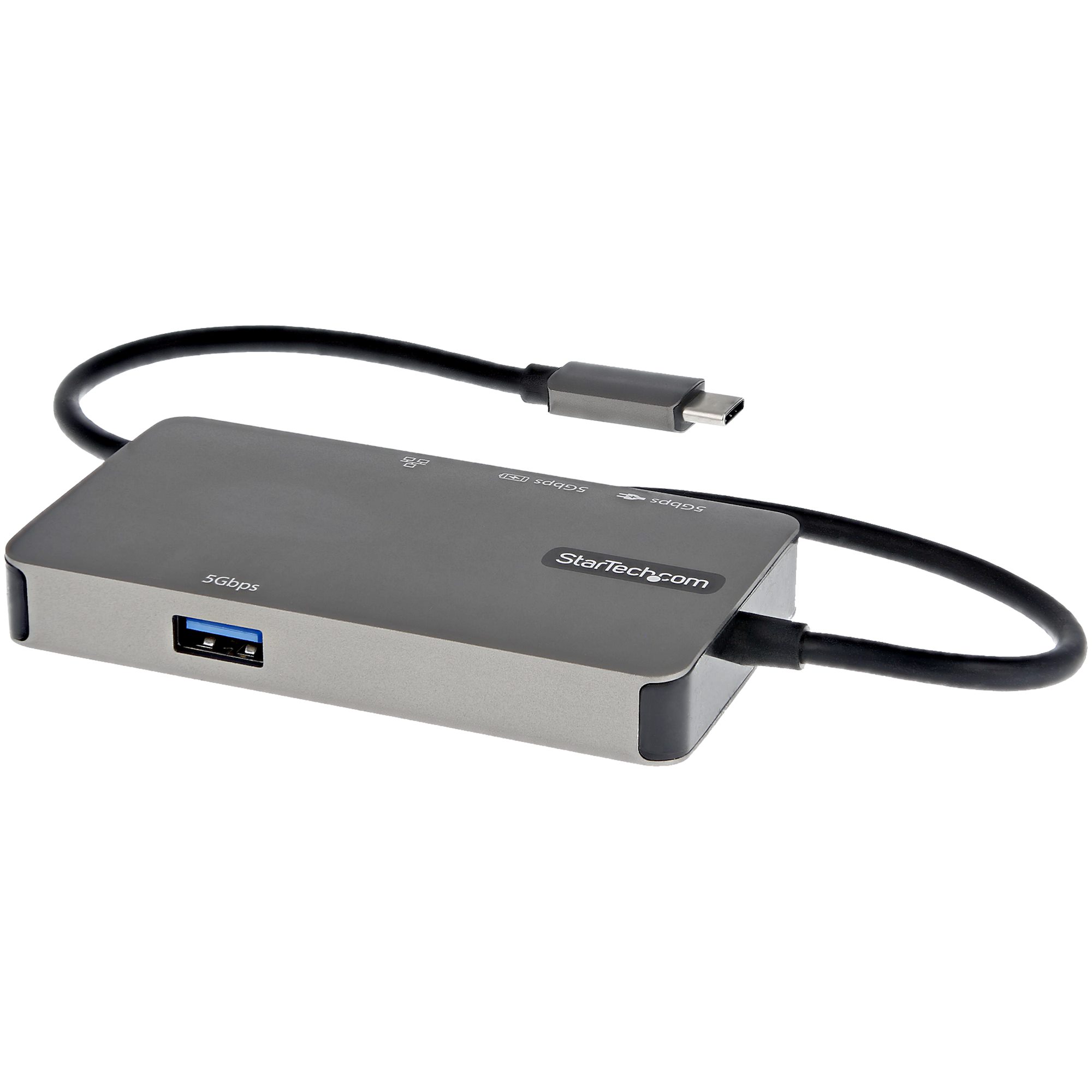 STARTECH.COM USB-C Multiport Adapter - USB-C auf 4K HDMI oder VGA Mini Dock 100W PD Passthrough 3x USB 3.0 GbE 30cm Kabel