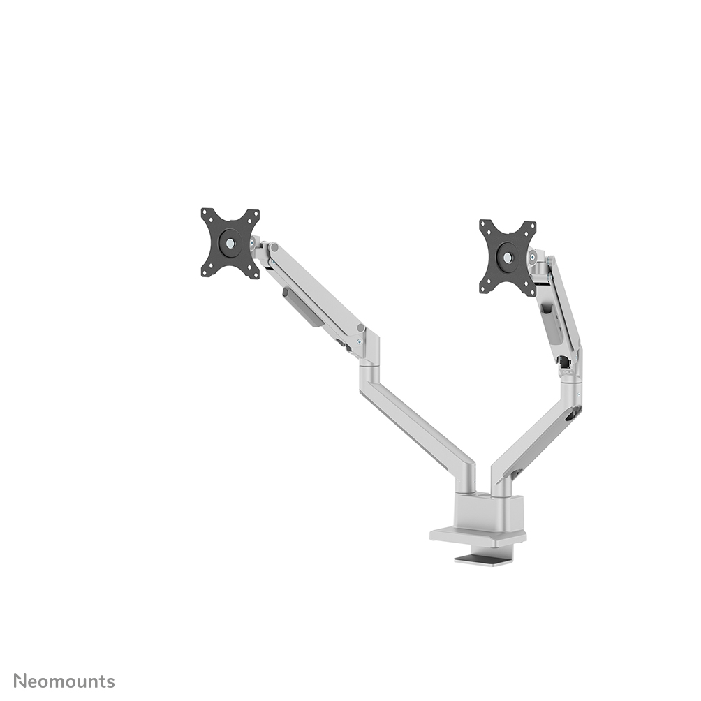 NEOMOUNTS Next Slim Desk Mount double display topfix clamp/grommet silver