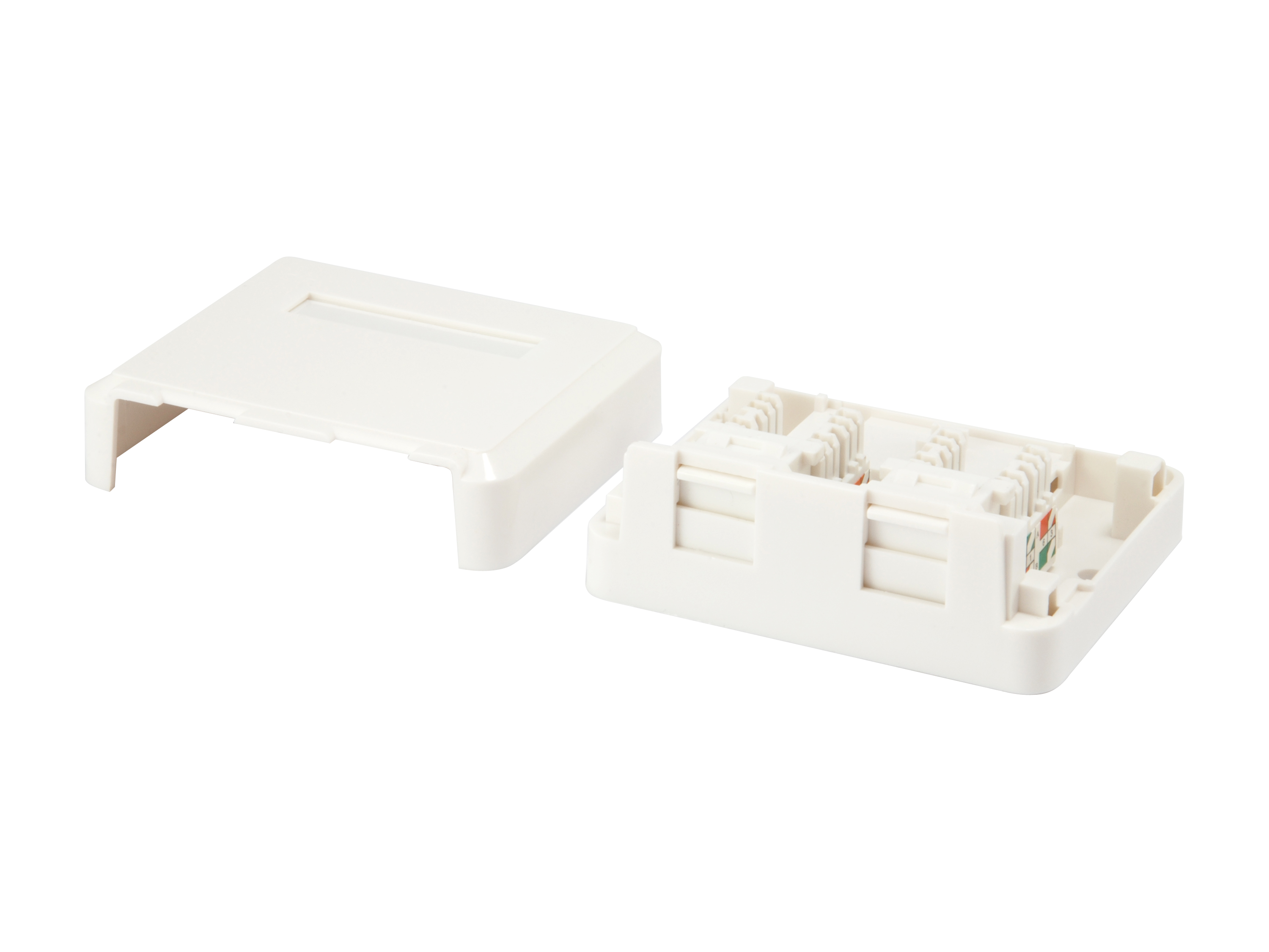 Equip Aufputzdose 2-Port Keystone ungeschirmt weiß Polybeutel