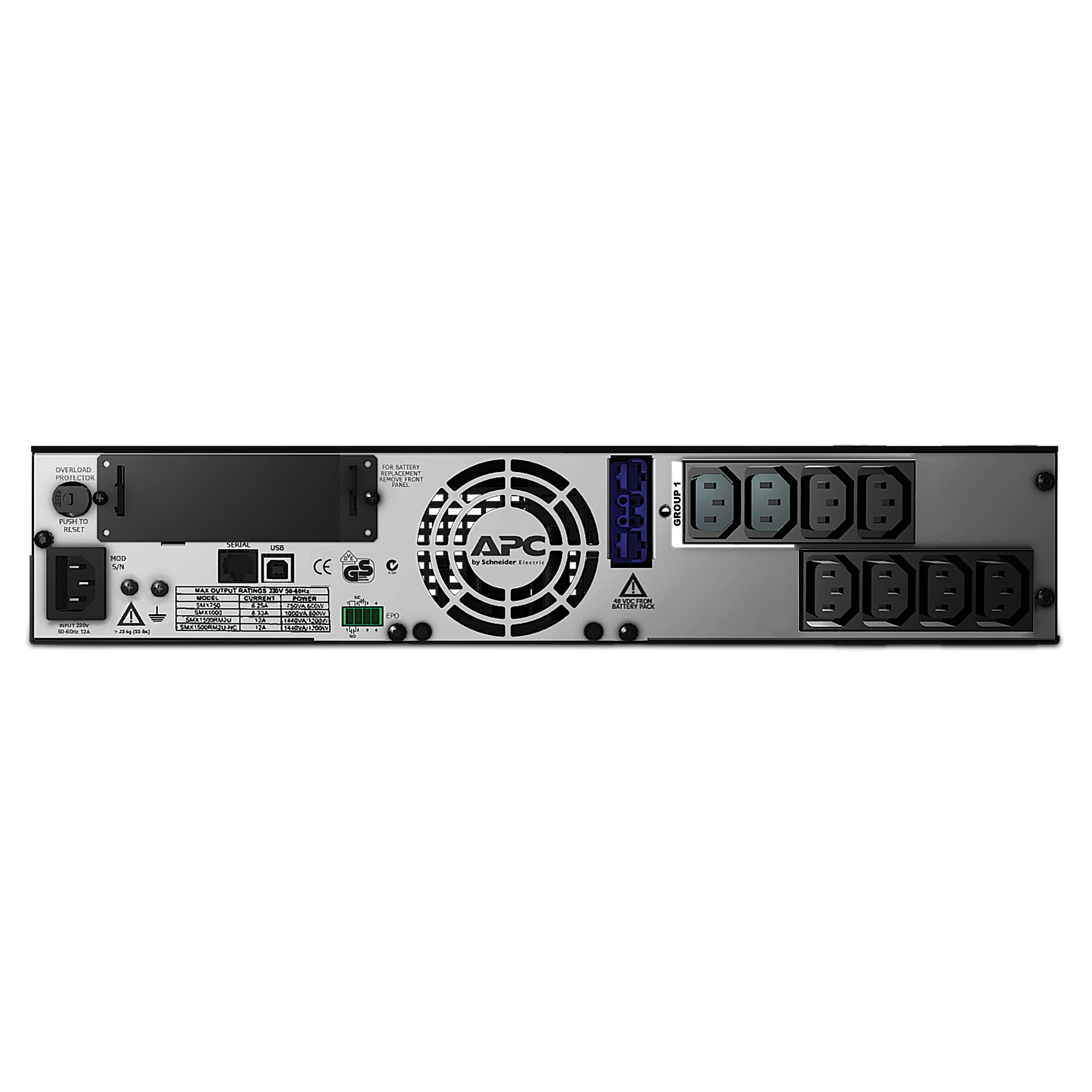 APC Smart-UPS X 750 Rack/Tower LCD UPS rack-mountable AC 230V 600Watt 750VA output connectors 8 2U Black