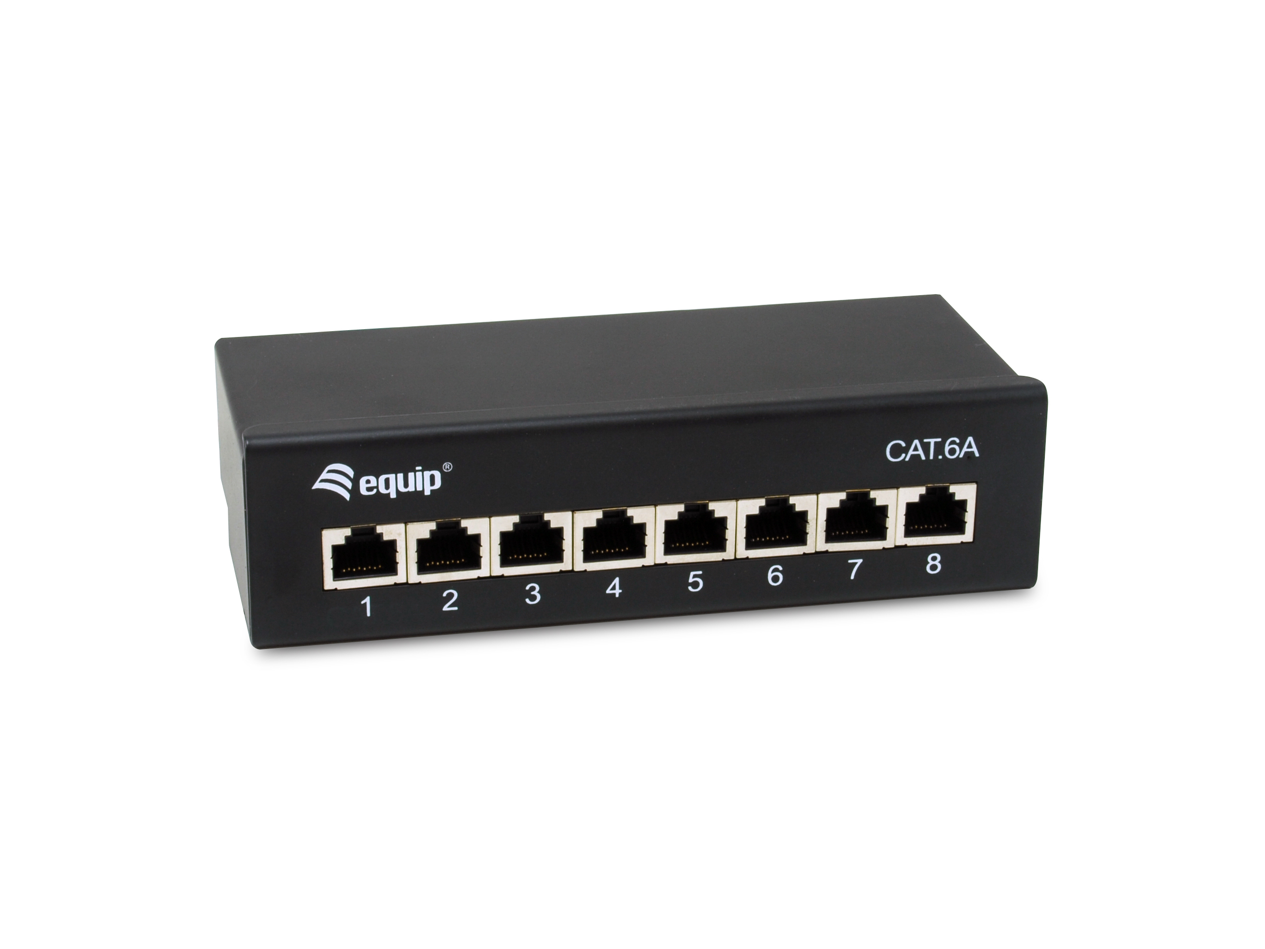 Equip Patchpanel 8xRJ45 Cat6a Desktop 500MHz RAL9005