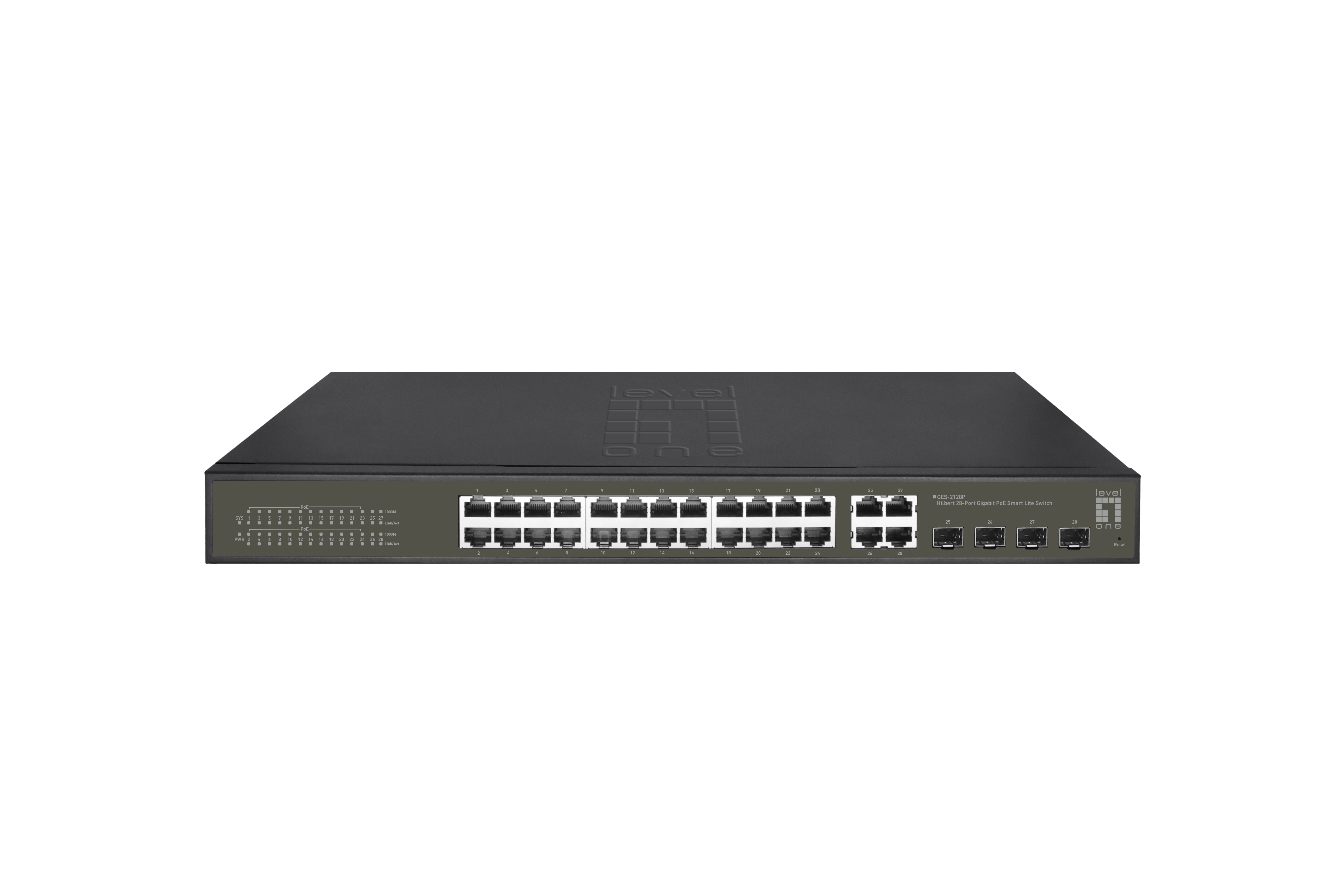 LevelOne PoE+Switch 24xGE PoE+/+ 400W Hilbert SL managed