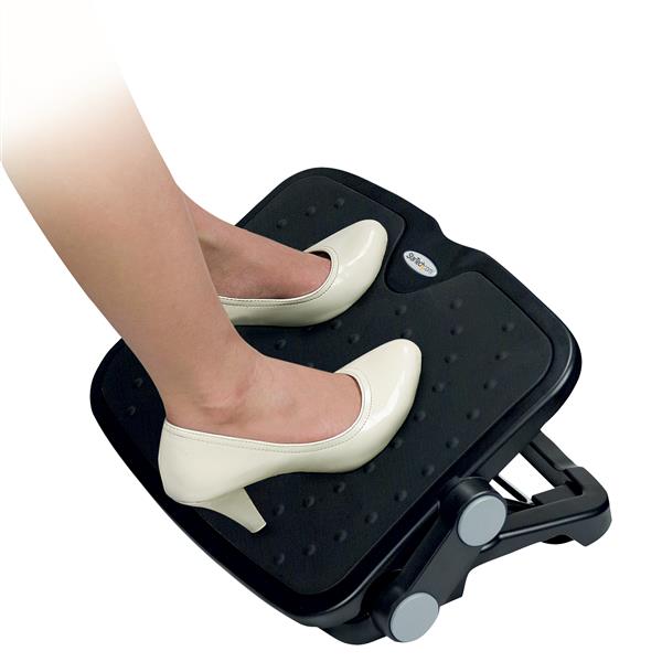 STARTECH.COM Under Desk Foot Rest - 18inch x 14inch Adjustable Height and Angle - Foot Stool - Footrest for Desk - Office Foot Rest