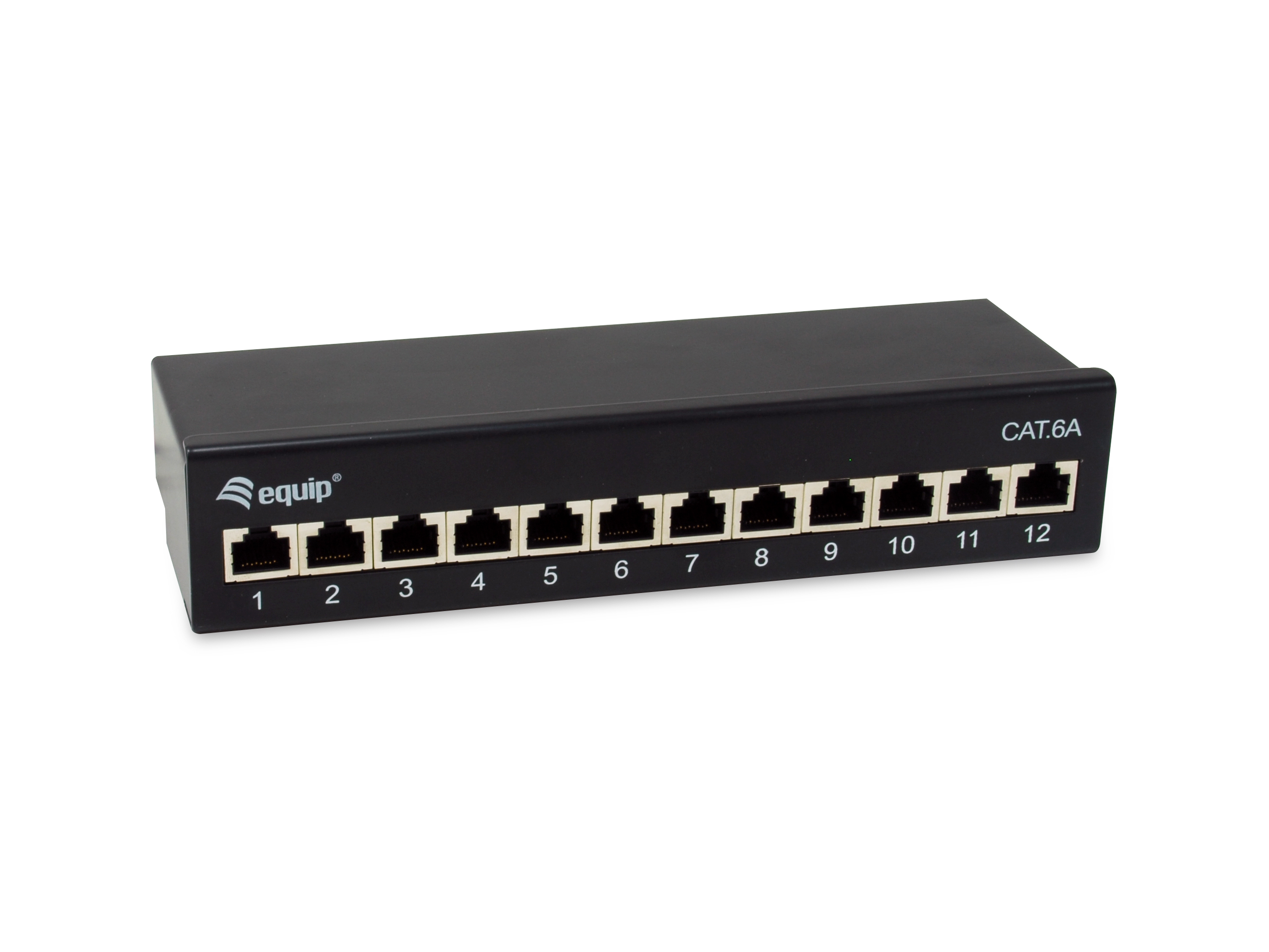 Equip Patchpanel 12xRJ45 Cat6a Desktop 500MHz RAL9005