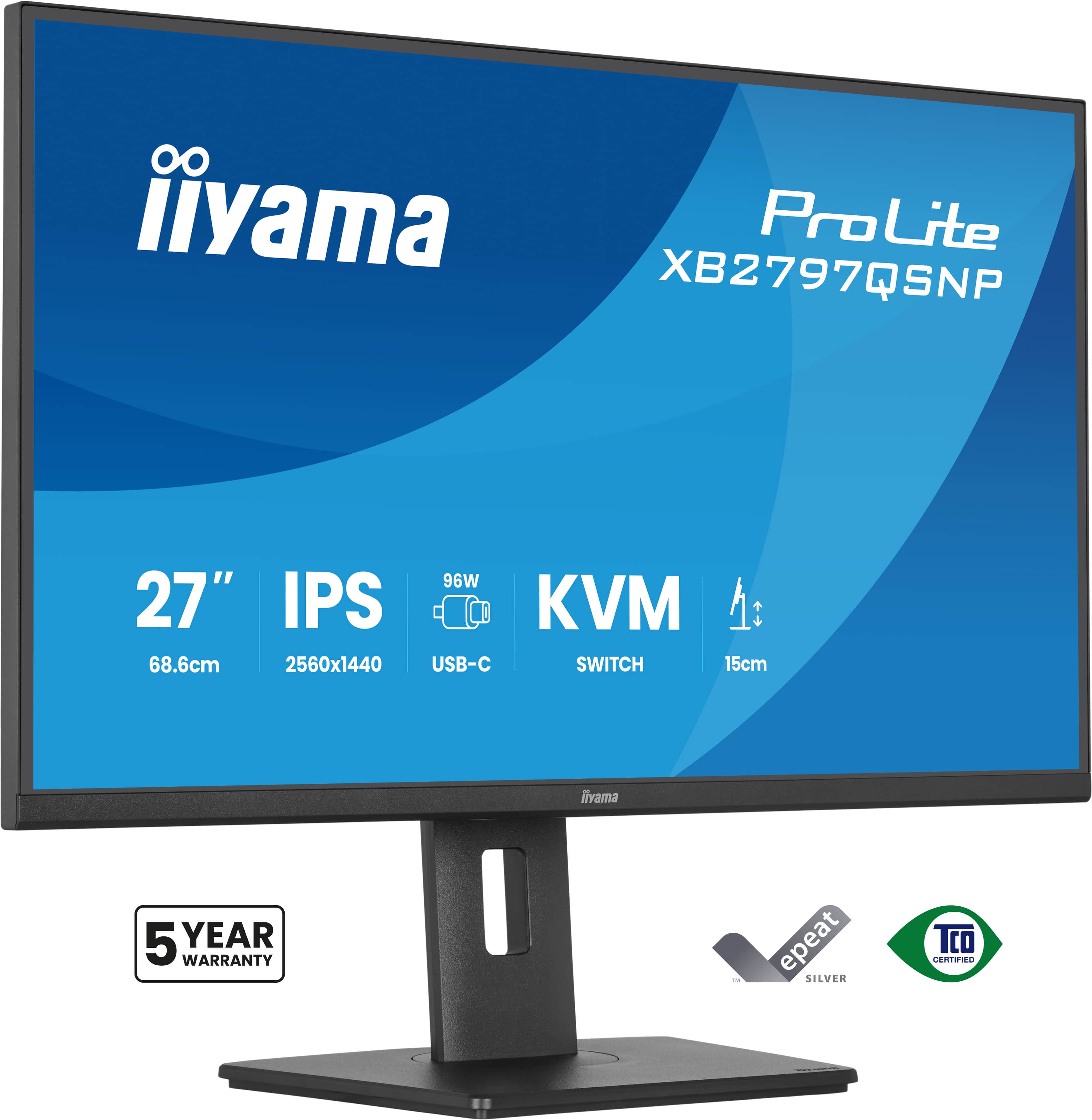 IIYAMA 68.6cm (27) XB2797QSNP-B1 16:9 HDMI+DP+USB-C+KVM