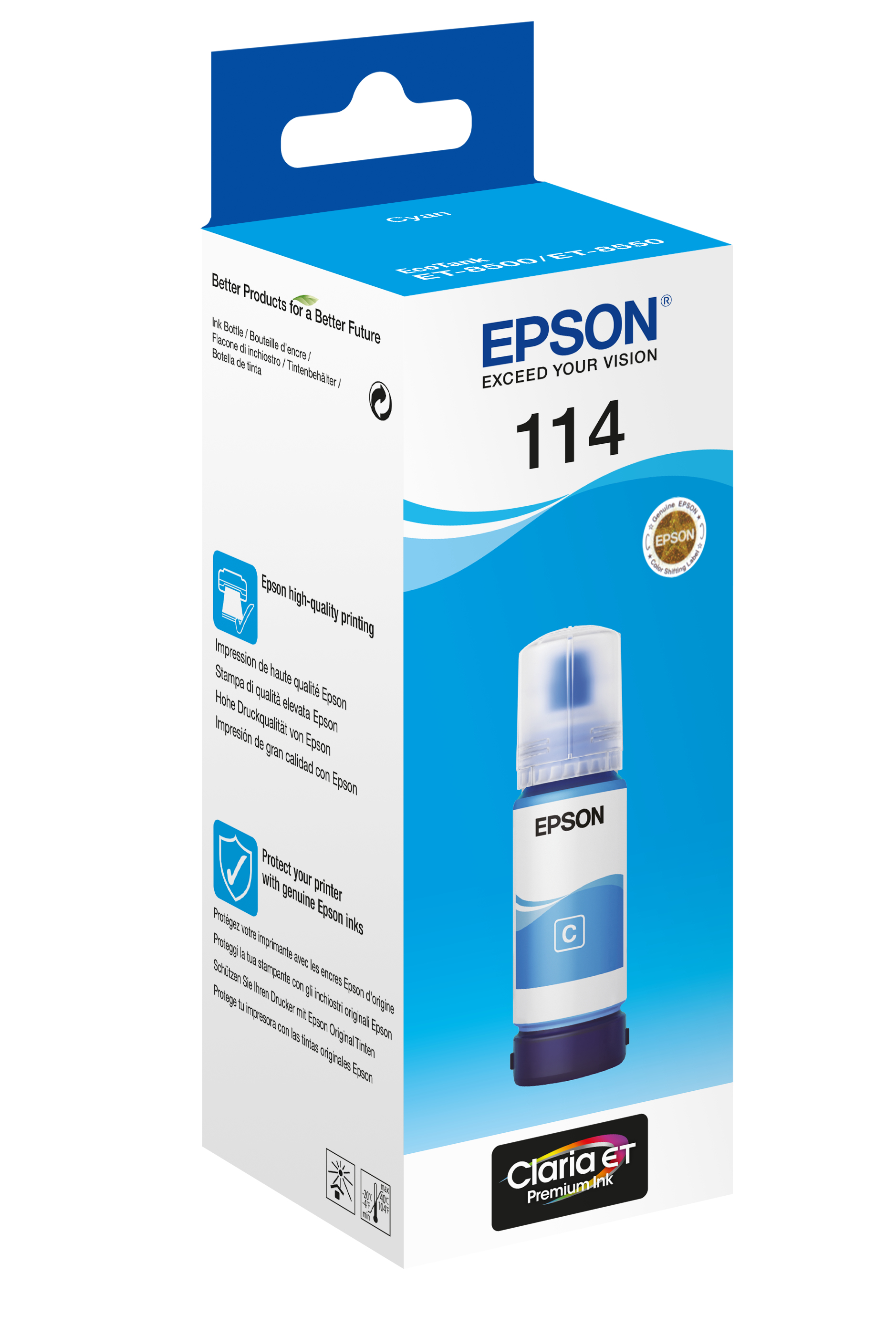 EPSON 114/T07B2 cyan Tintenflasche