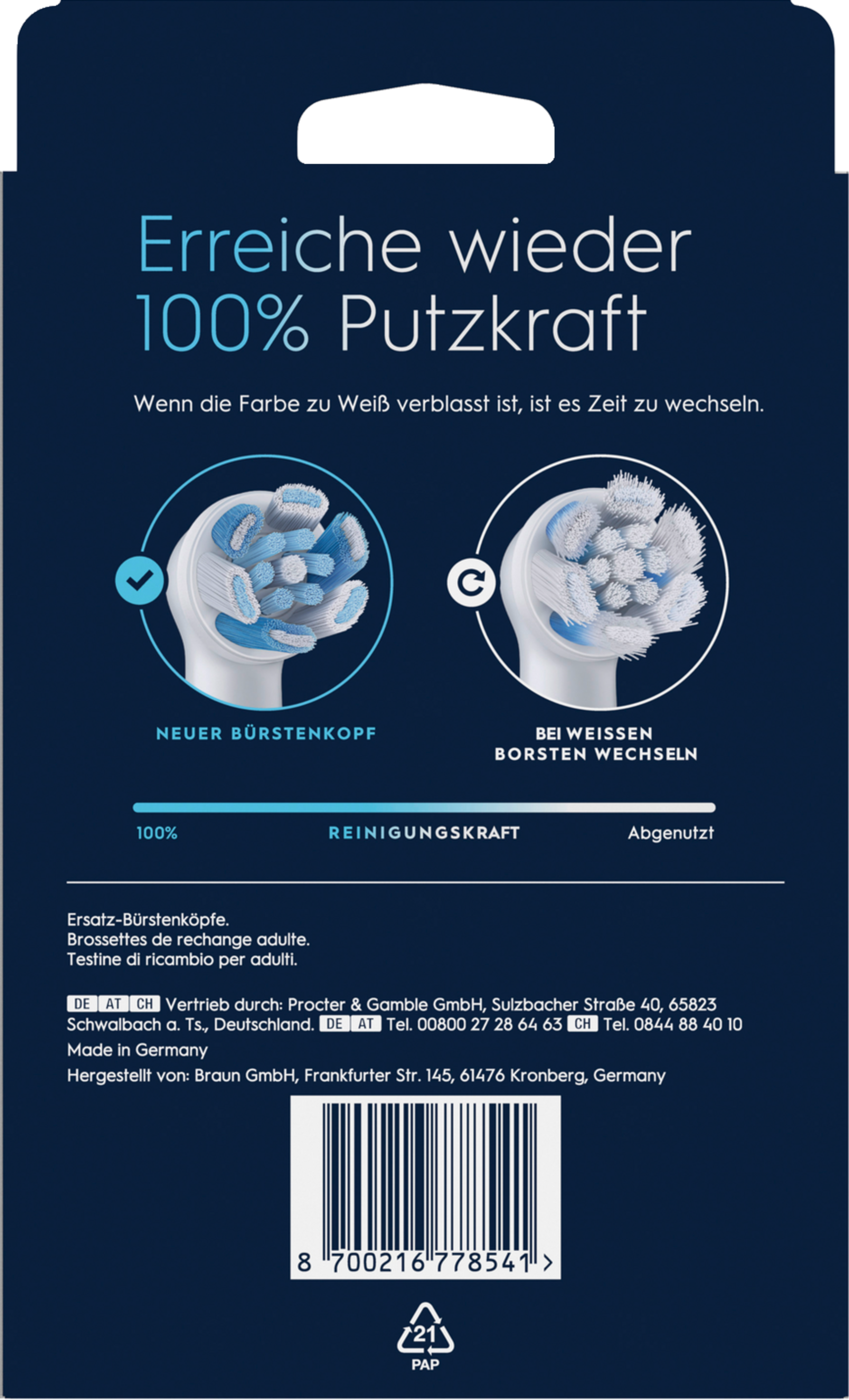 Oral-B iO Ultimative Reinigung 8er, Aufsteckbürste