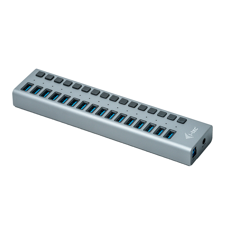 I-TEC USB 3.0 Charging HUB 16port port mit externem Netzadapter 90W 16x USB Ladeport fuer Tablets Notebooks Ultrabooks PC