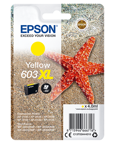 EPSON 1LB Singlepack Yellow 603XL Ink w/s