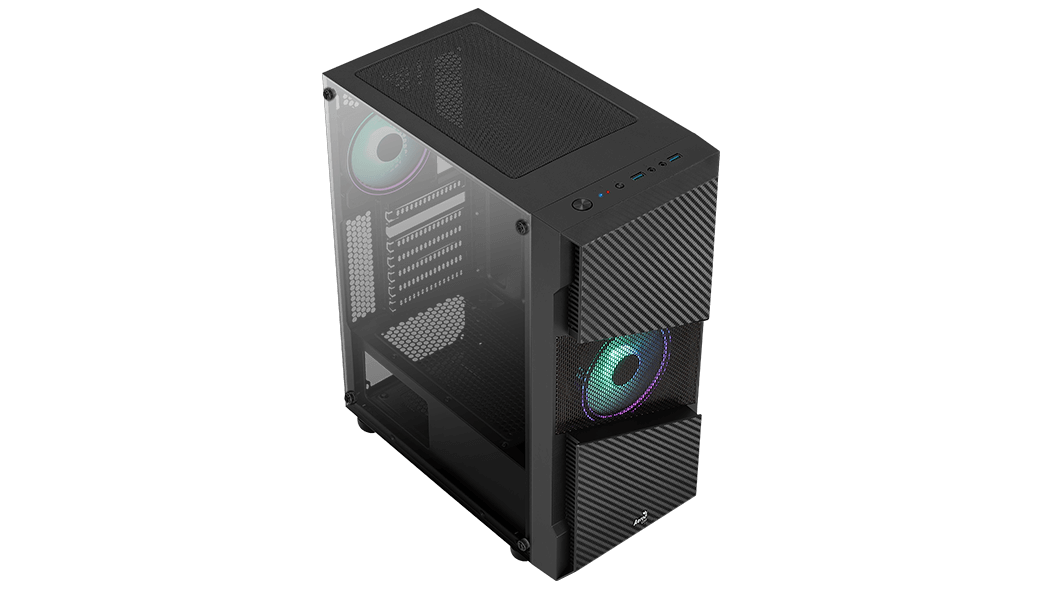 AeroCool Geh Midi Menace RGB/TG Black MicroATX/ATX/MiniITX