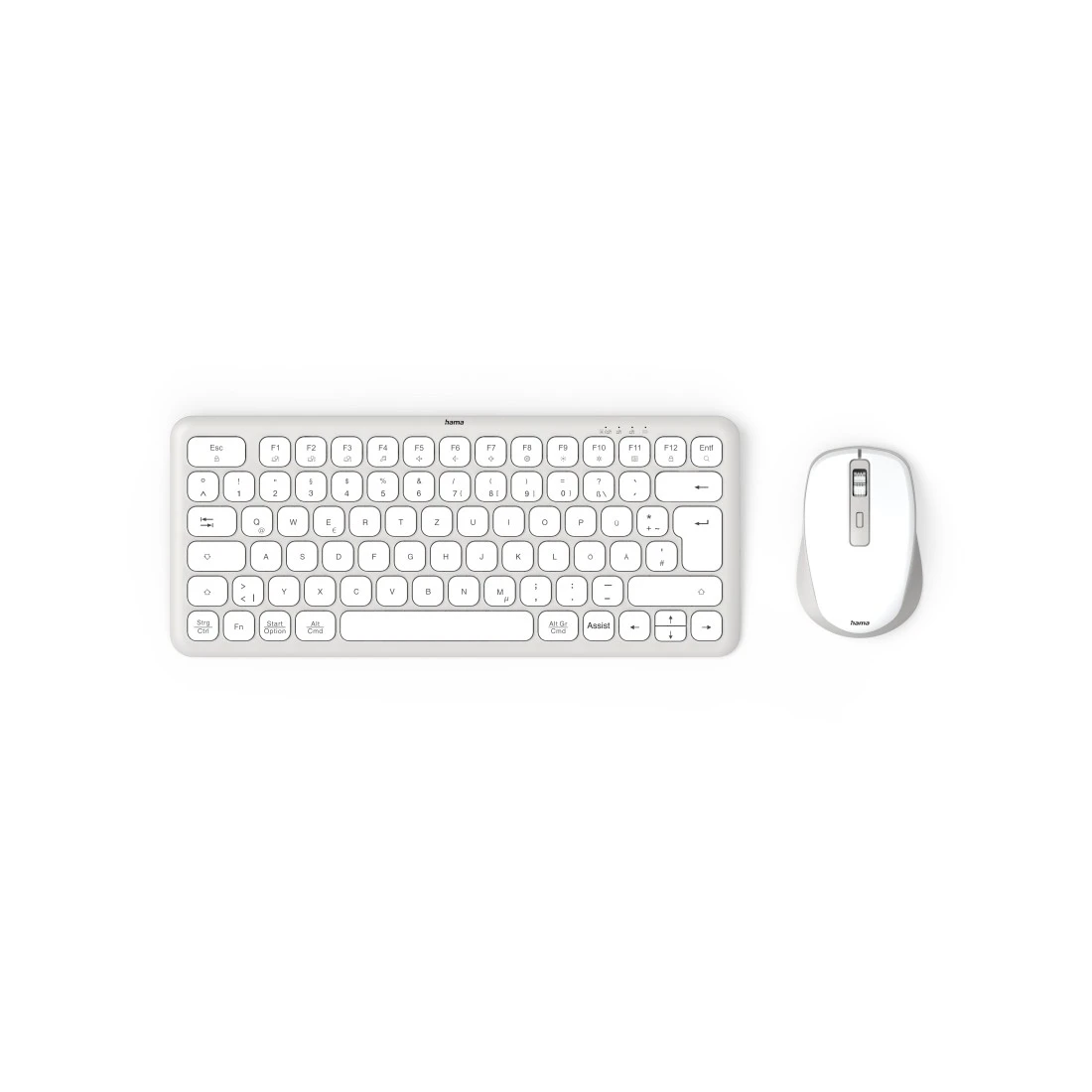 hama WKM-500 Tastatur-Maus-Set kabellos weiß