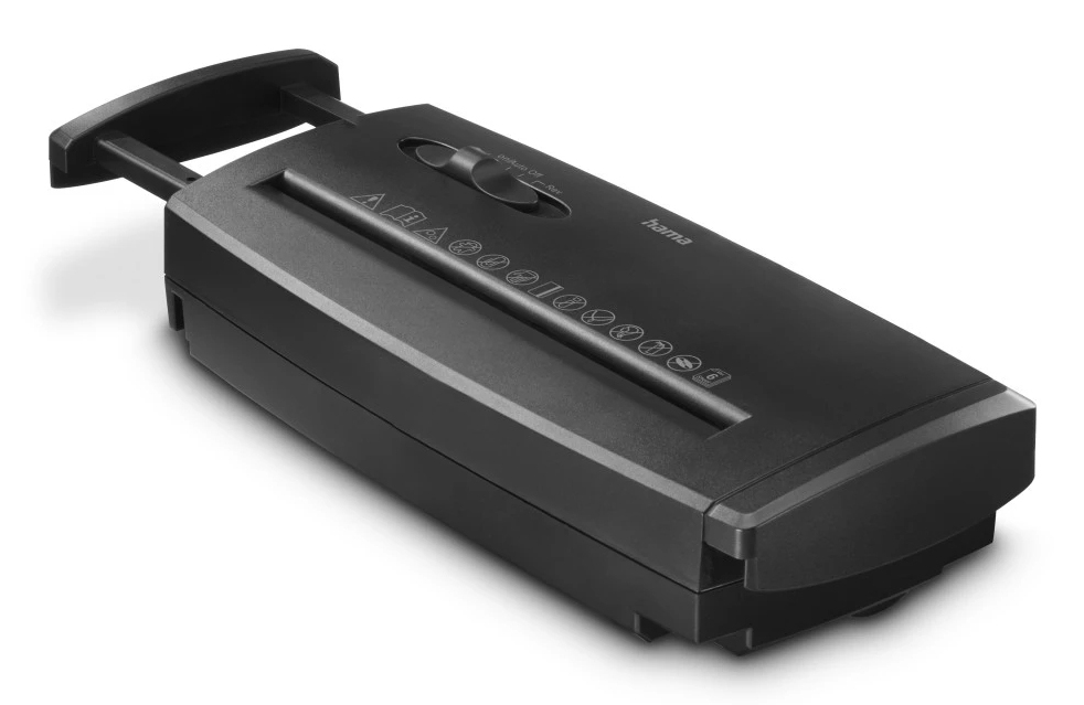 hama Classic S60 Aktenvernichter mit Streifenschnitt P-2, 6 mm, bis 6 Blatt, schwarz