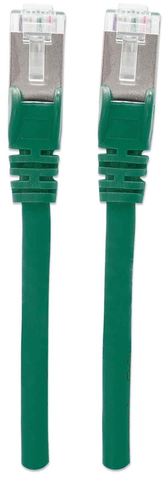 INTELLINET Cat6aPro Kabel Cat7 Rohkabel 0,25m gruen RJ45 Vollkupfer LS0H halogenfrei AWG 26 vergoldete Kontakte 10 Gigabit