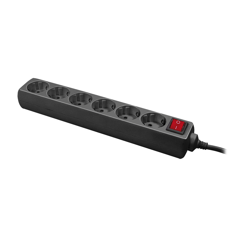 Logilink Steckdosenleiste 6-fach, 1,4m, m. Schalter schwarz