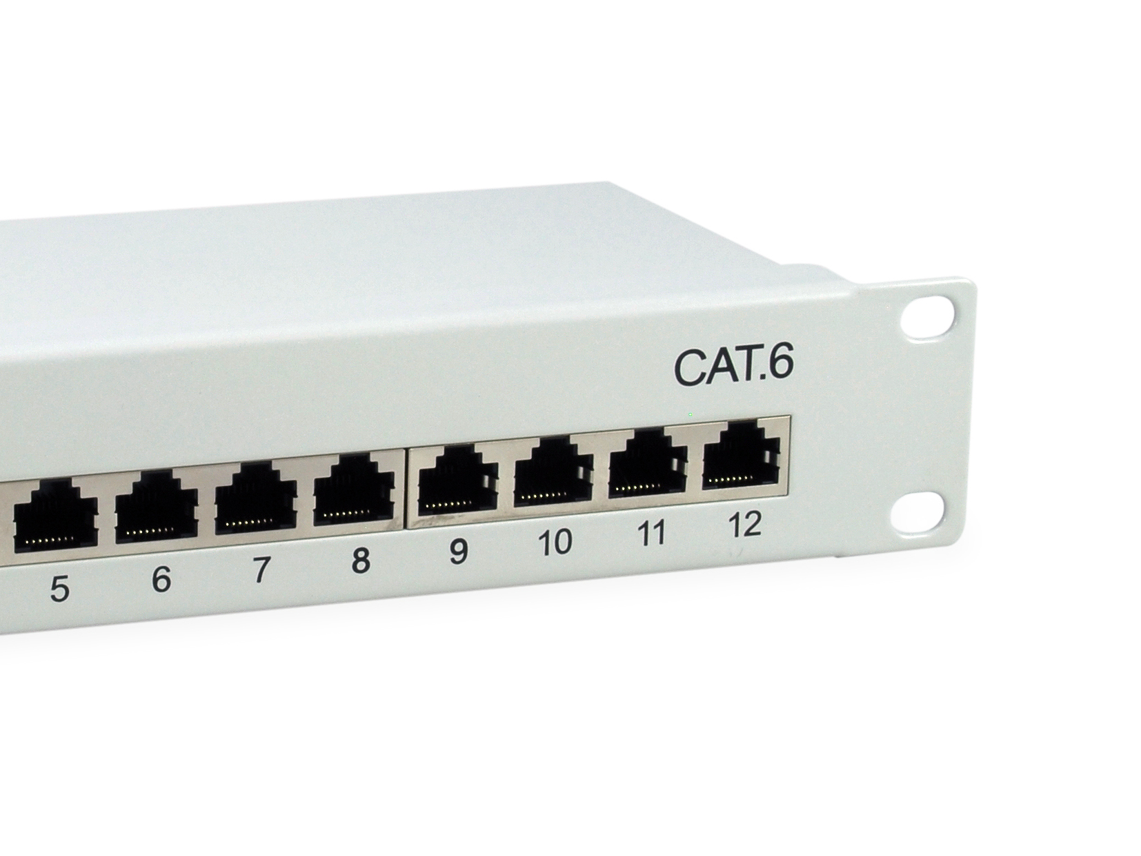 Equip 10 Patchpanel 12xRJ45 Cat6 FTP 1U 250MHz RAL7035