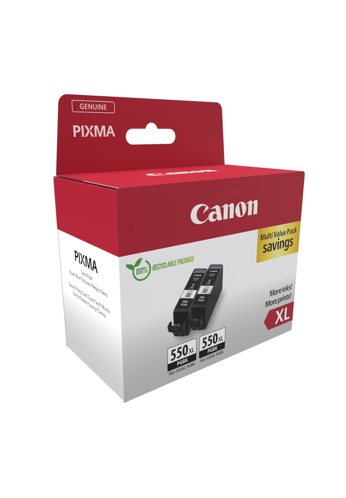 PGI-550XL BK TWIN SEC
