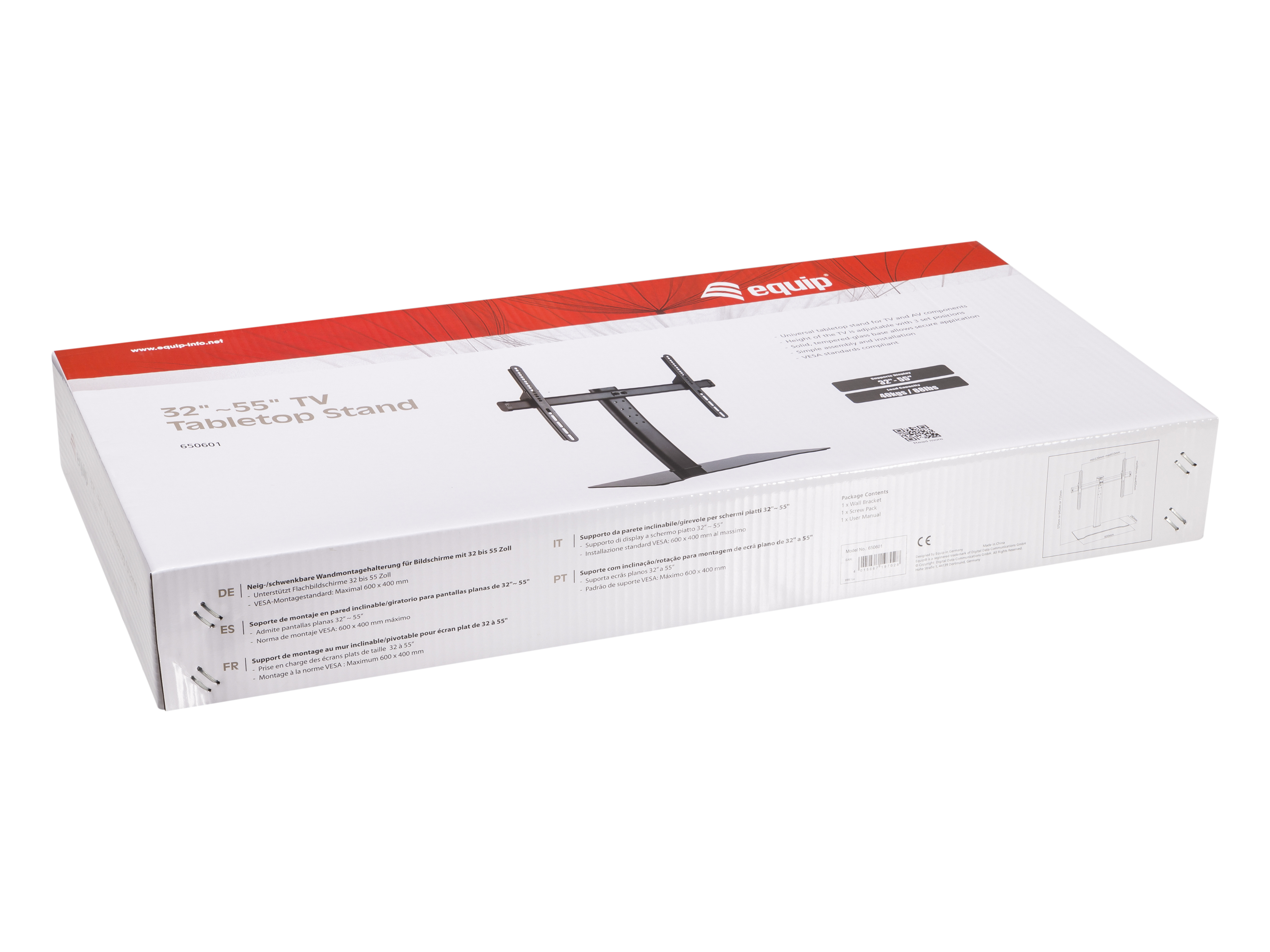 Equip Tischfuß 32-55/1TFT Universal TV 40Kg schwarz retail