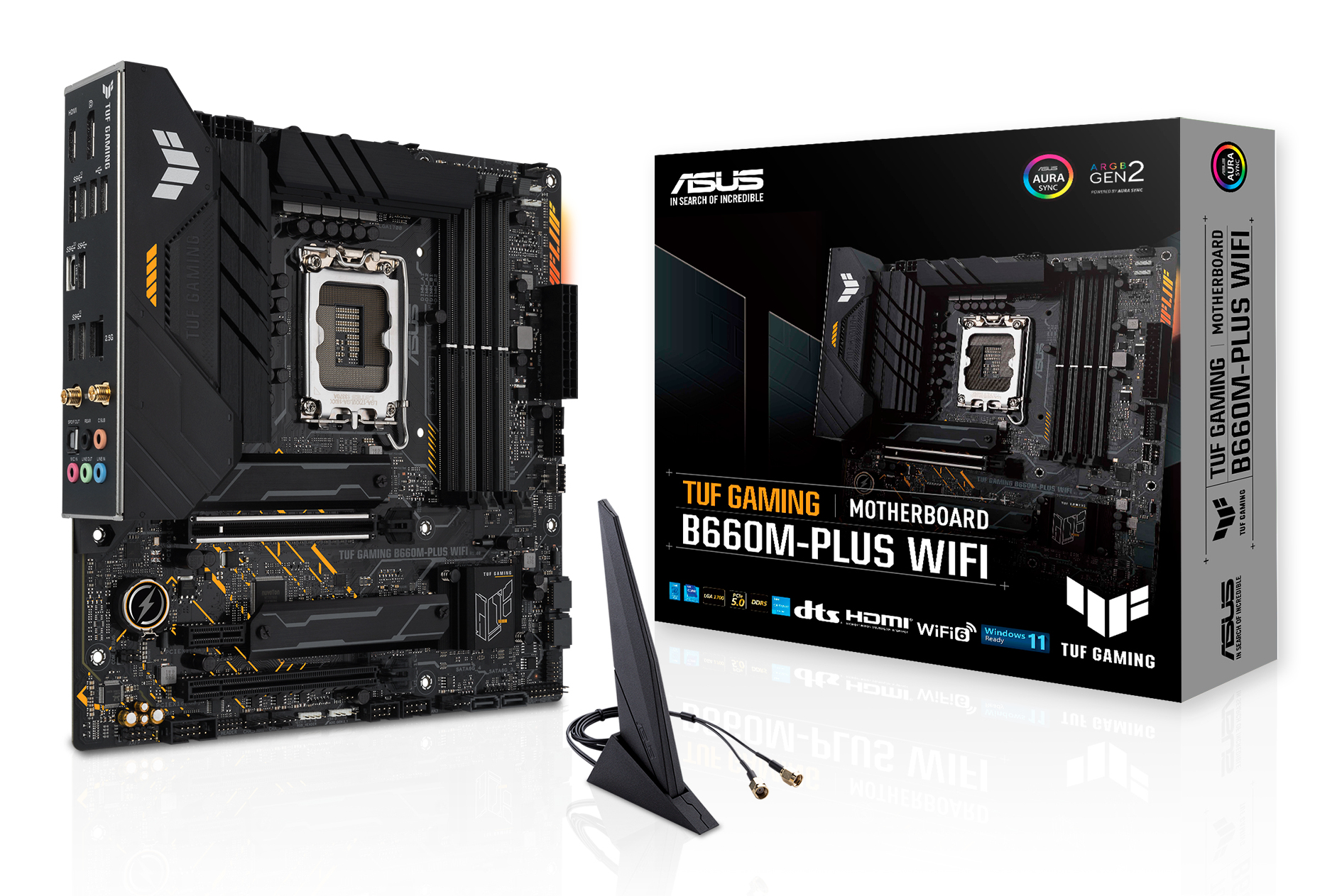 ASUS TUF GAMING B660M-PLUS WIFI D4 LGA1700 4xDIMM DDR4 mATX 4xSATA 2xM.2 1xHDMI 1xDP MB