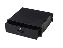 DIGITUS Schublade 3HE 483mm schwarz abschließbar