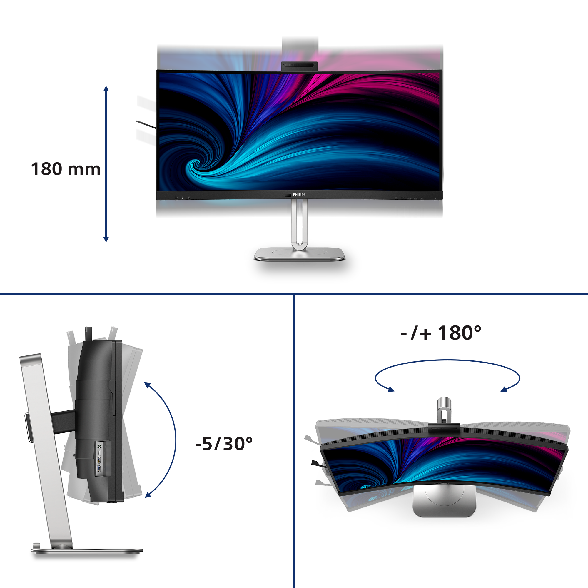 34B2U6603CH 34IN VA CURVED 3440X1440 21.9 MULTICHANNEL 4MS