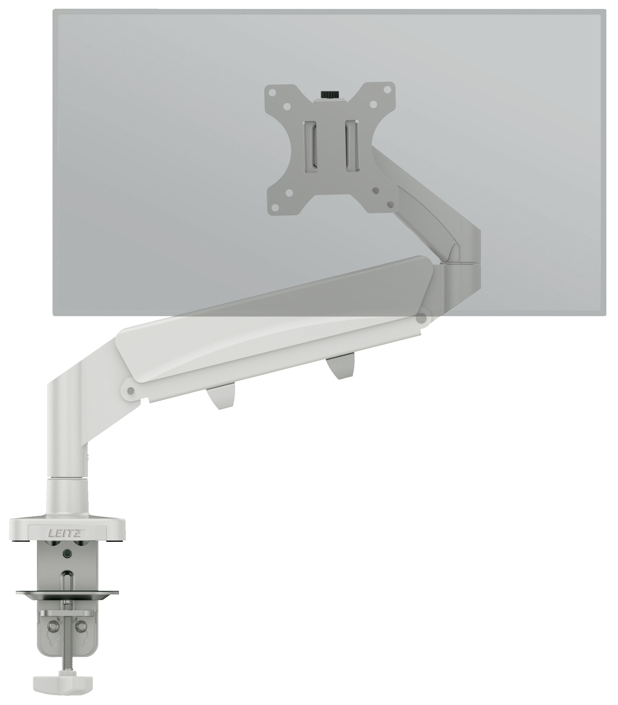 LEITZ Monitor-Halterung Ergo 64890085 lichtgrau für 1 Monitor, Tischklemme