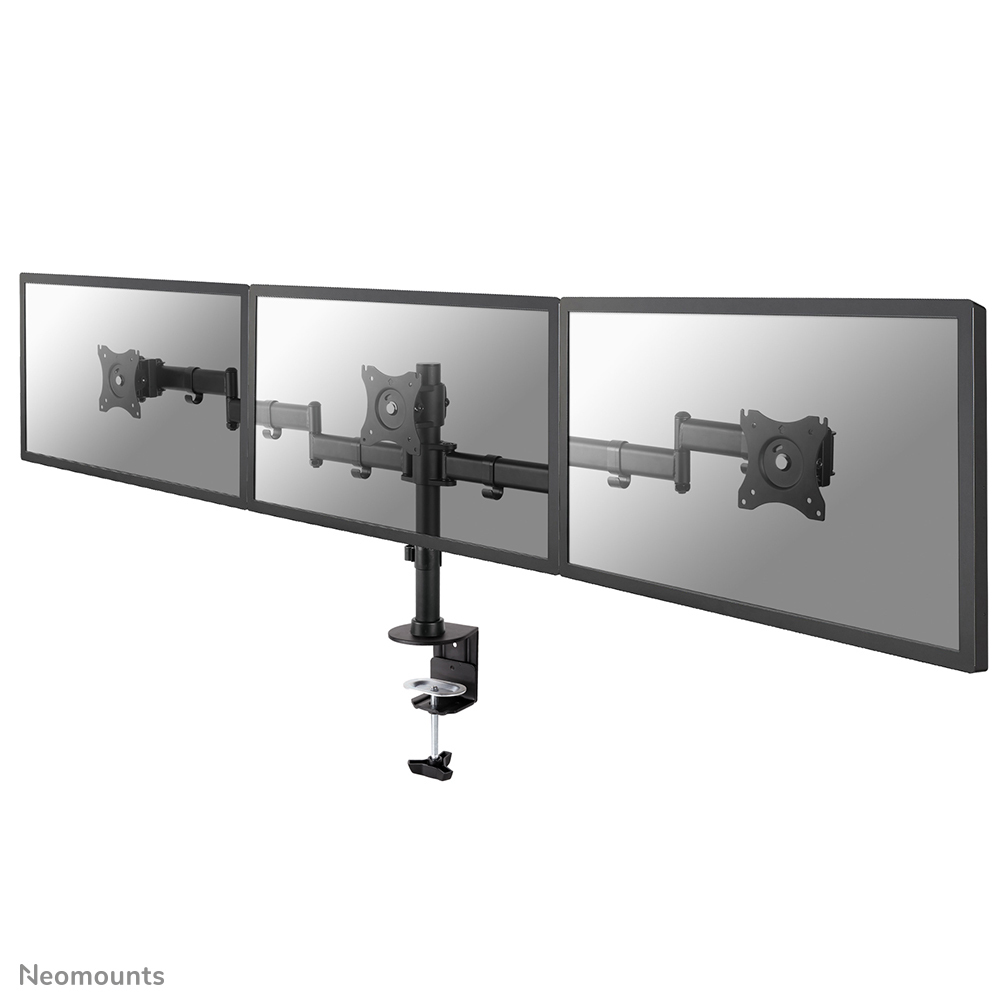 NEOMOUNTS Flat Screen Desk Mount 10-27Zollamp/grommet 3 screens 24kg Black