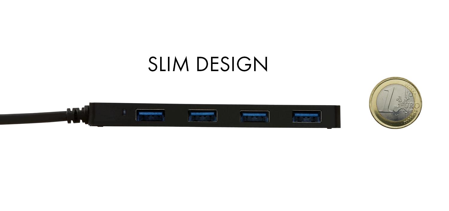 I-TEC USB-C SLIM 4-PORT HUB PASSIVE 4XUSB 3.0 TB3 COMP.
