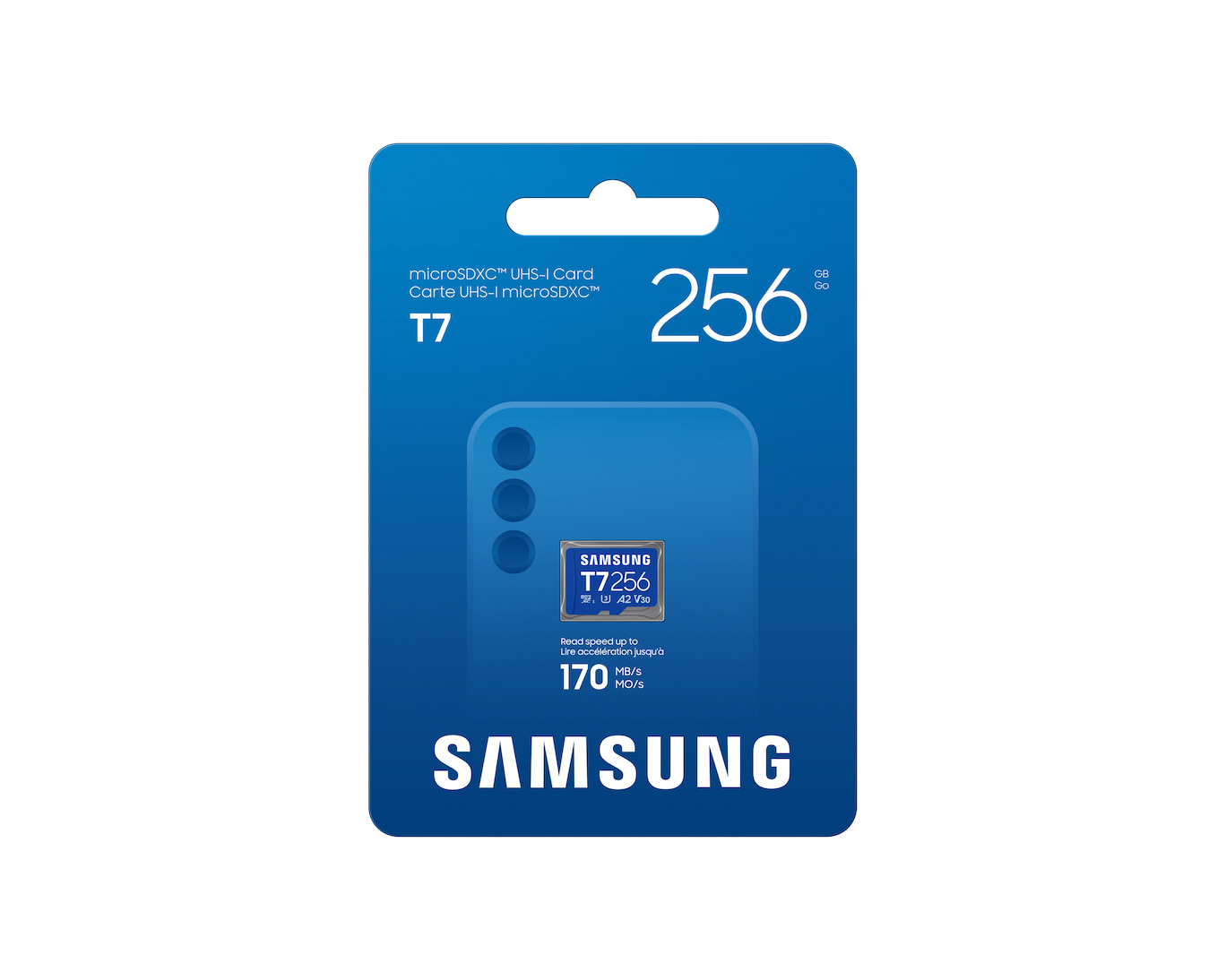 SD MicroSD Card 256GB Samsung SDXC T7 (Class10) retail