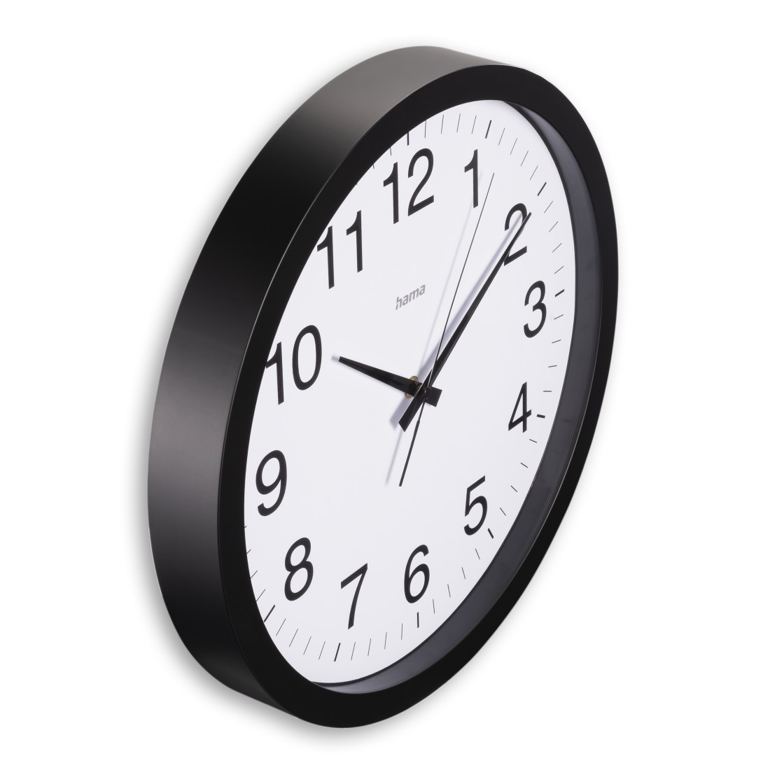 hama Wanduhr Aruba weiß schwarz Kunststoff, Ø 40,0 cm