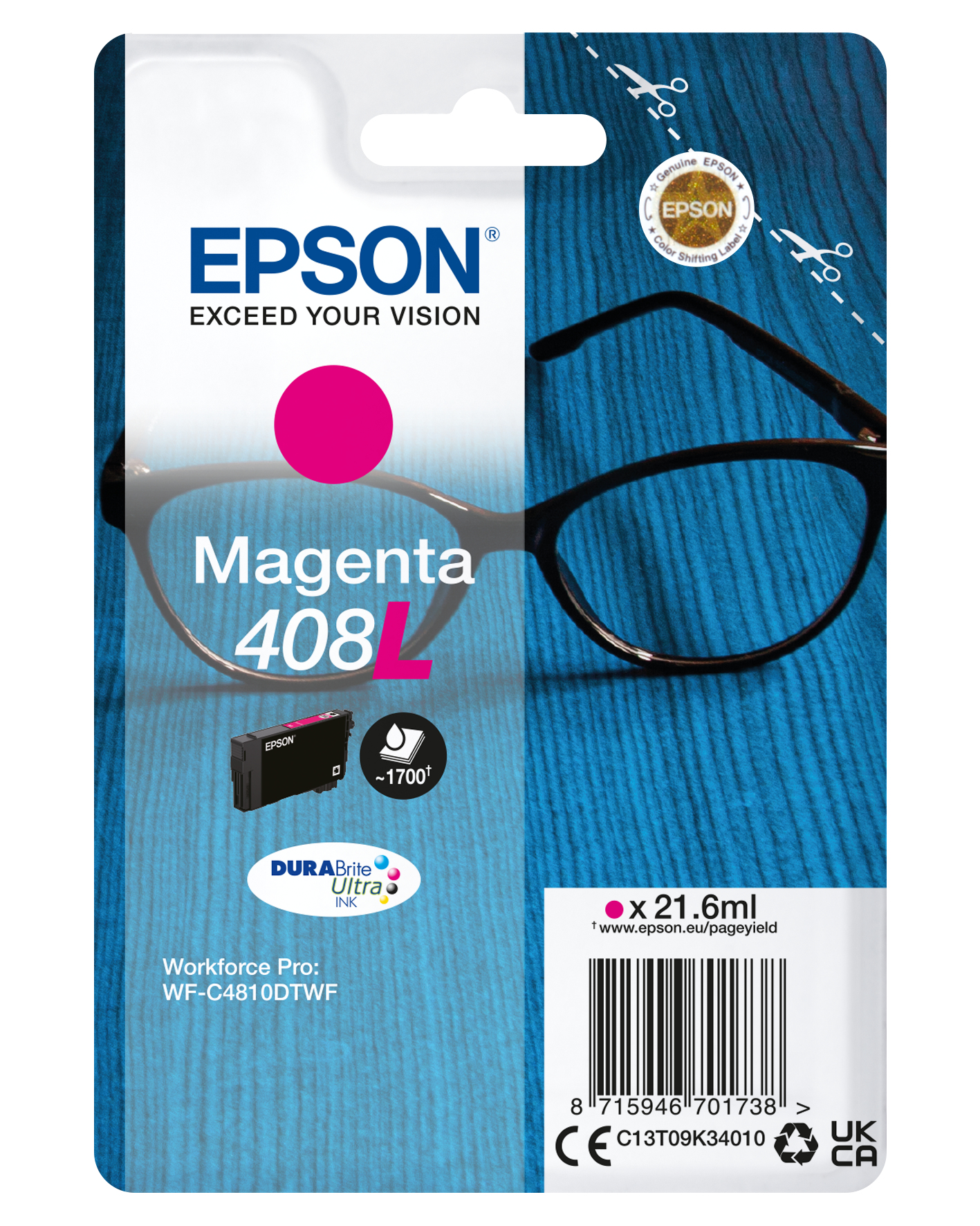 EPSON 408L/T09K3 (Brille) magenta Druckerpatrone