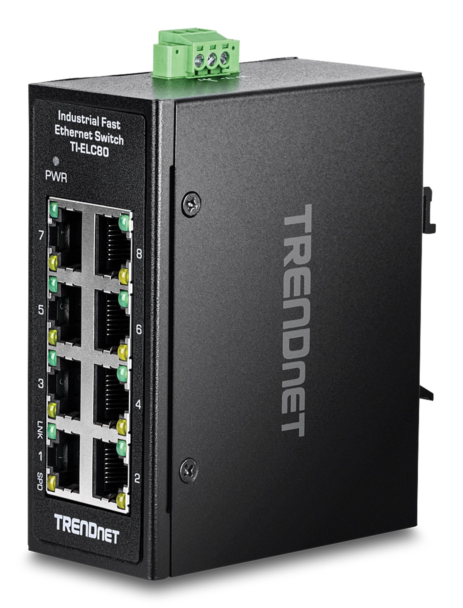 TRENDnet 8-Port Industrial Fast Ethernet DIN-Rail MiniSwitch