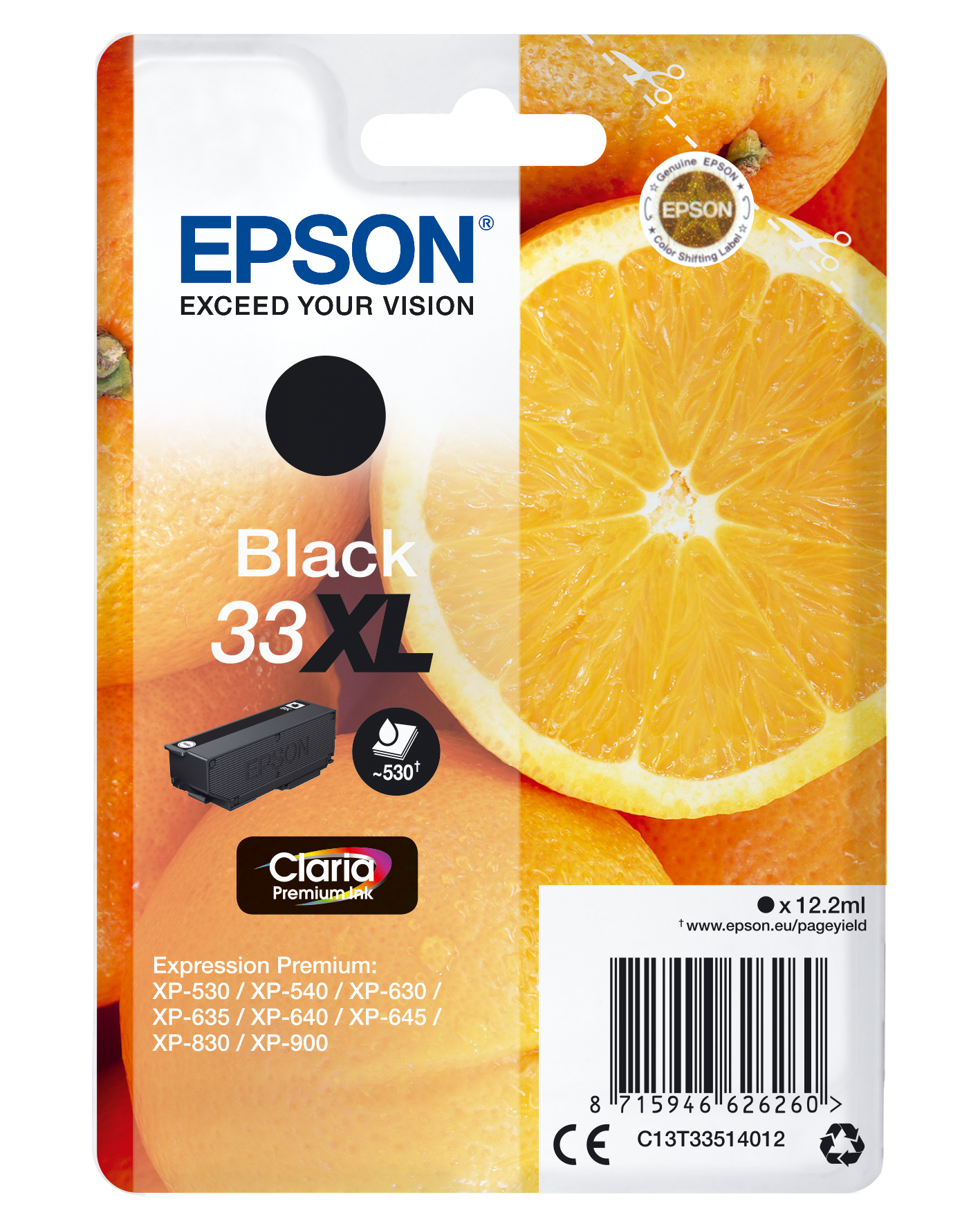 EPSON 33XL / T3351XL (Orangen) schwarz Druckerpatrone