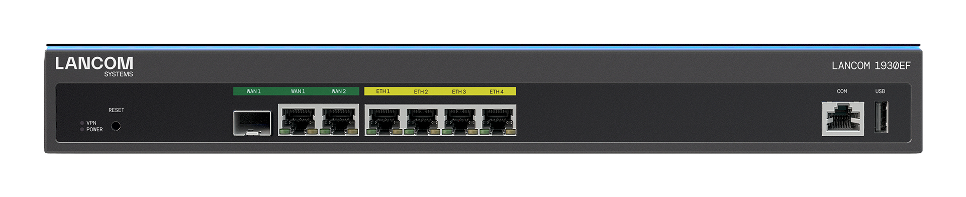 R&S LANCOM 1930EF Multi-WAN SD-WAN gateway with 1x SFP/TP 1x WAN Ethernet load balancing QoS 64 ARF contexts IPSec VPN 25 channels