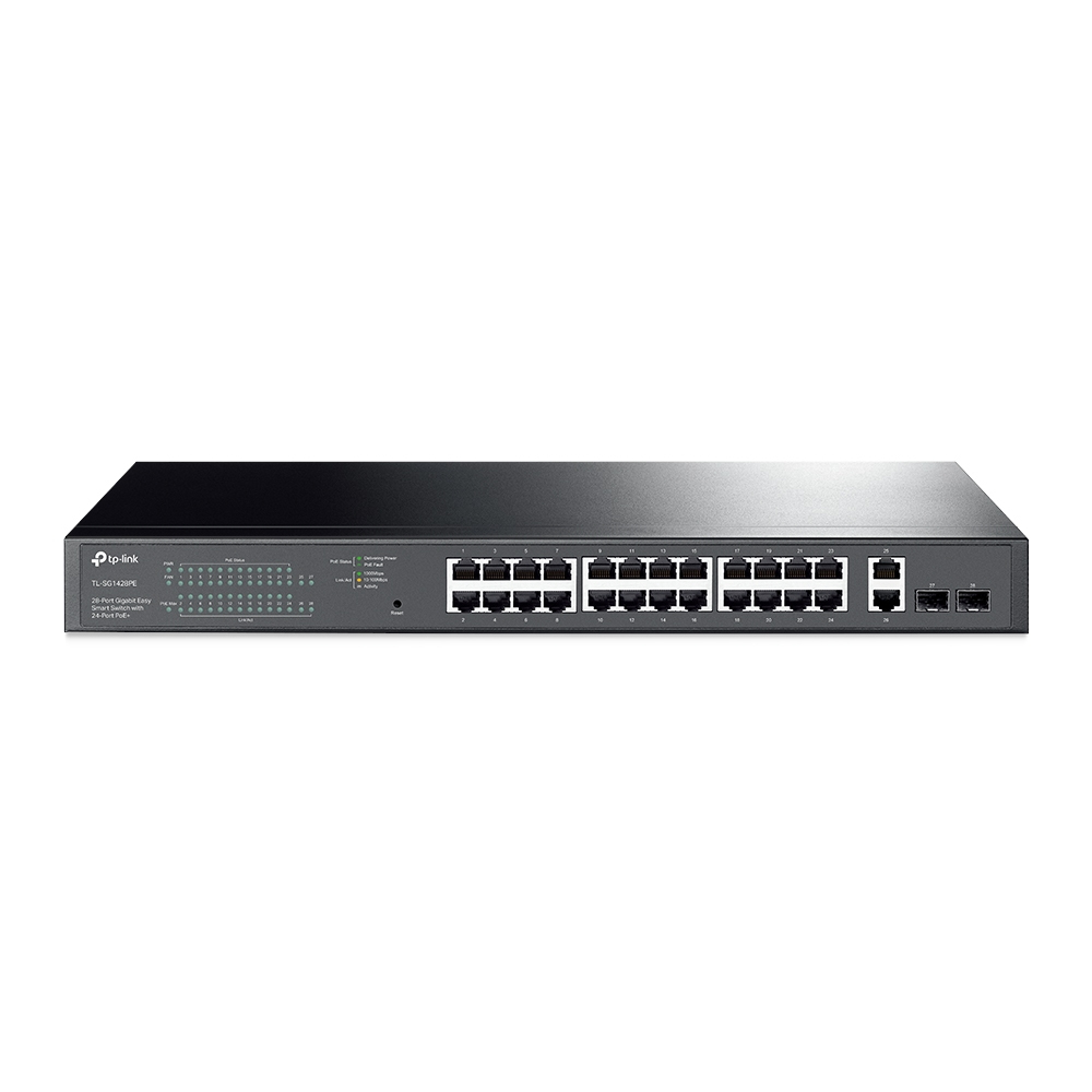 28-PORT EASY SMART POE SWITCH WITH 24-PORT POE+