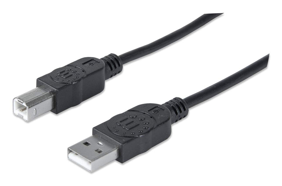 MANHATTAN USB 2.0 Anschlusskabel 5,0m schwarz Typ A-Stecker / Typ B-Stecker