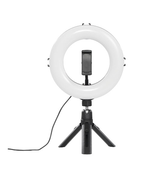 hama SpotLight Smart 80 II LED Ringlicht mit Stativ schwarz 9 Watt