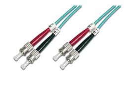 DIGITUS LWL Patchkabel ST -> ST 5.00m Multimode Duplex OM3