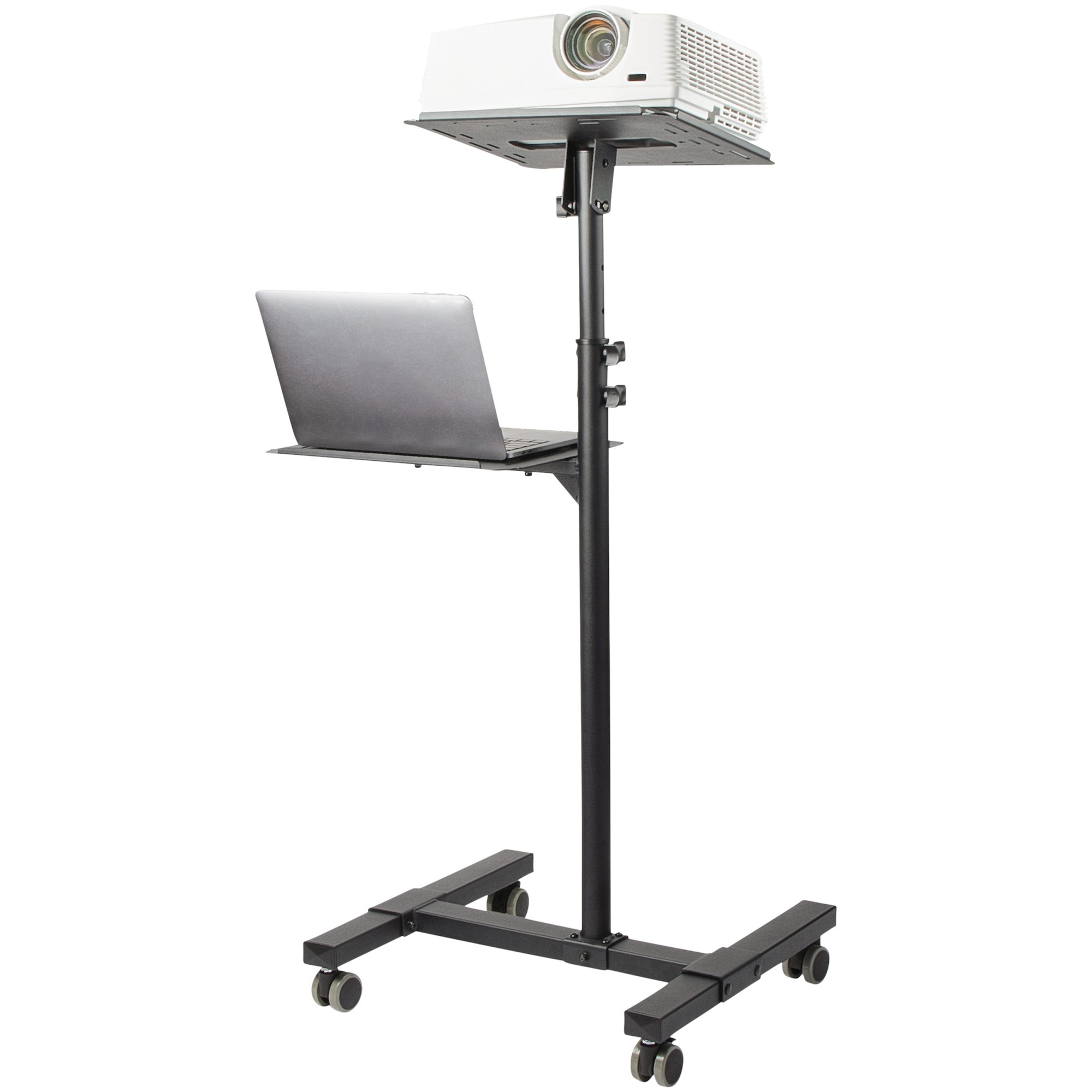StarTech.com Mobiler Projektor- und Laptopständer Heavy Duty 2 Regale je 10 kg Schwarz