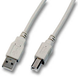EFB USB2.0 Anschlusskabel Typ A Stecker auf Typ B Stecker Classic Grau 3m