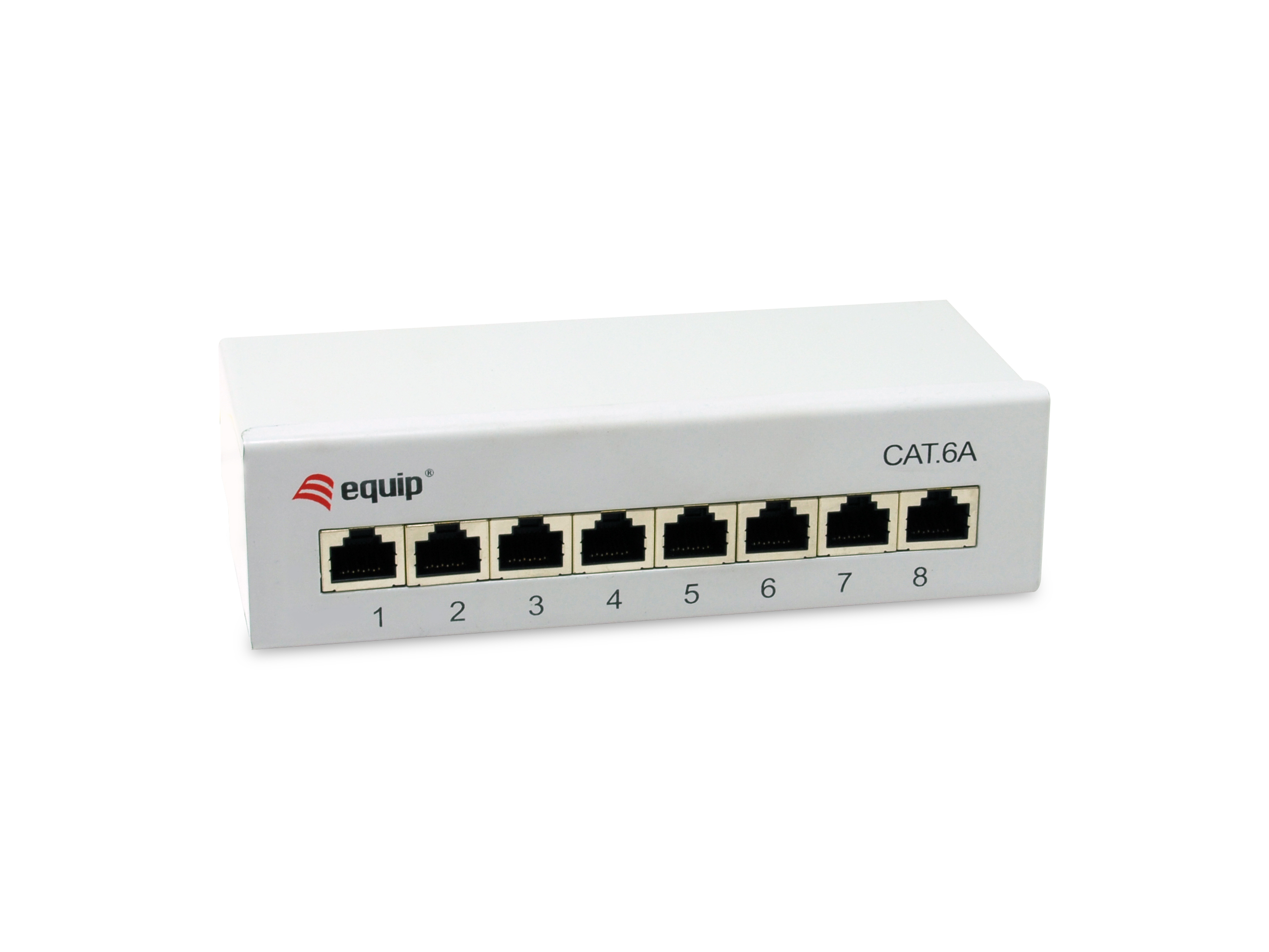 Equip Patchpanel 8xRJ45 Cat6a Desktop 500MHz RAL7035