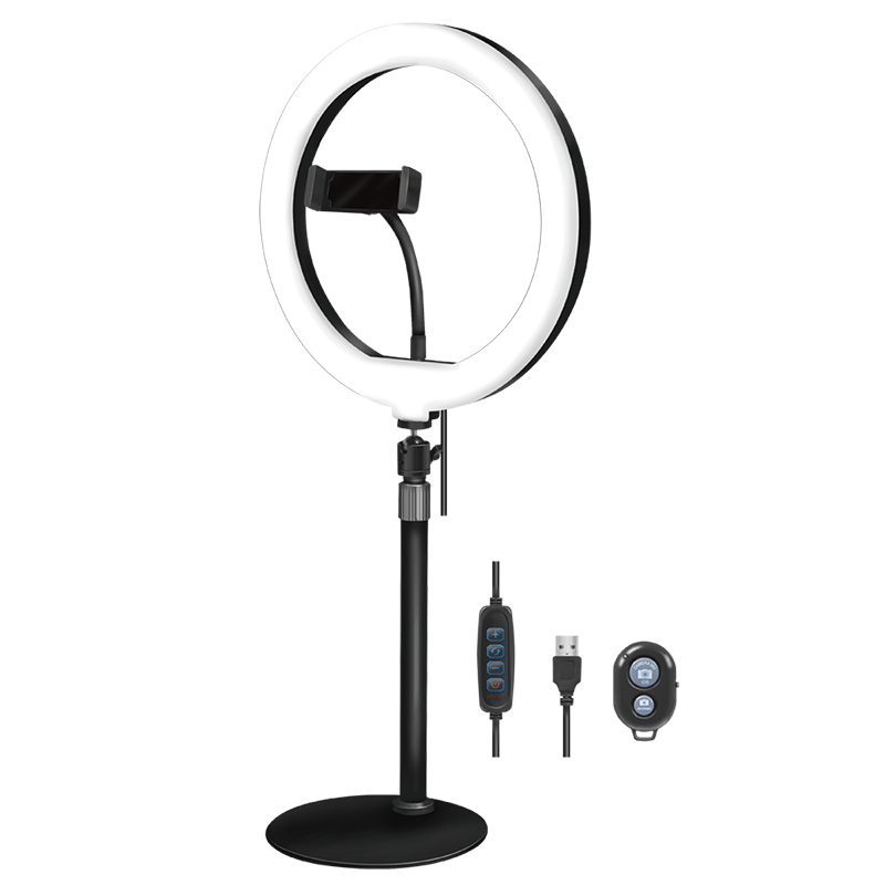 Logilink Smartphone-Ringlicht-Stativ m. Fernauslöser,DM 25cm