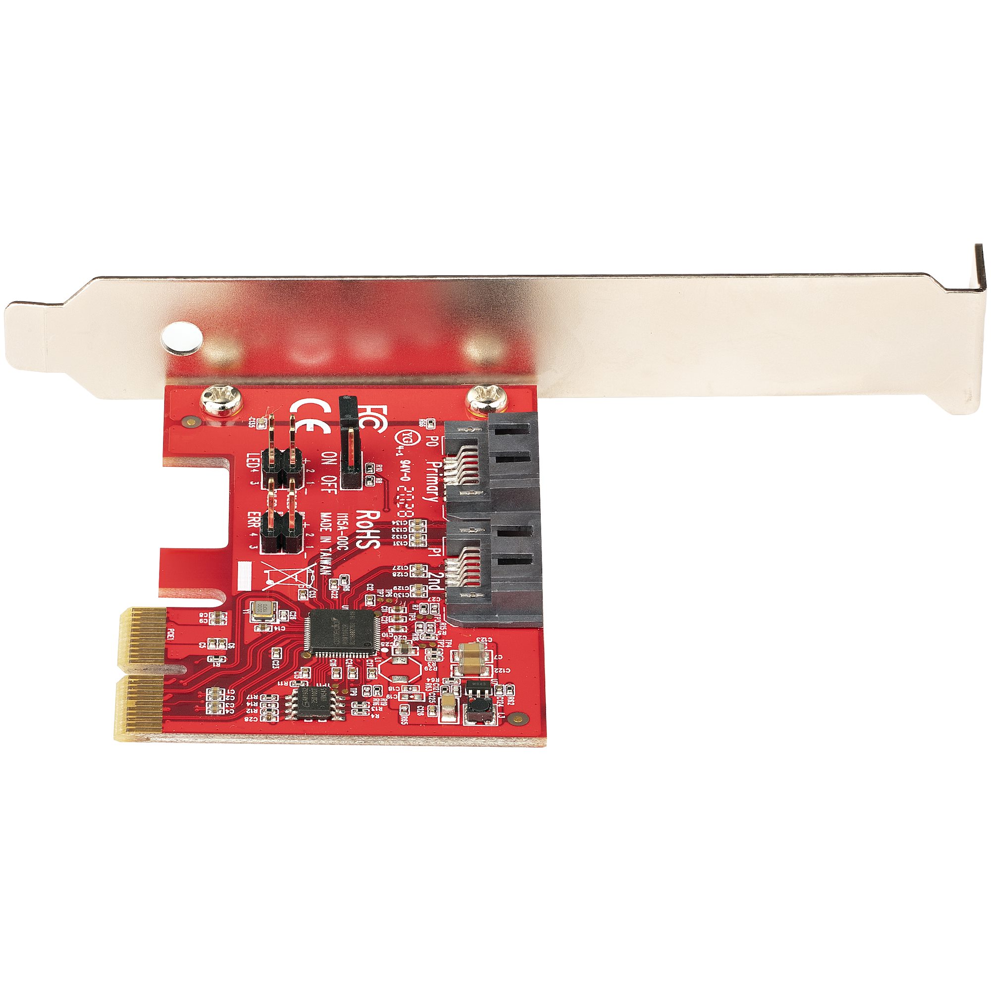 StarTech.com 2 Port PCIe SATA RAID Kontroller Rot ASM1062R