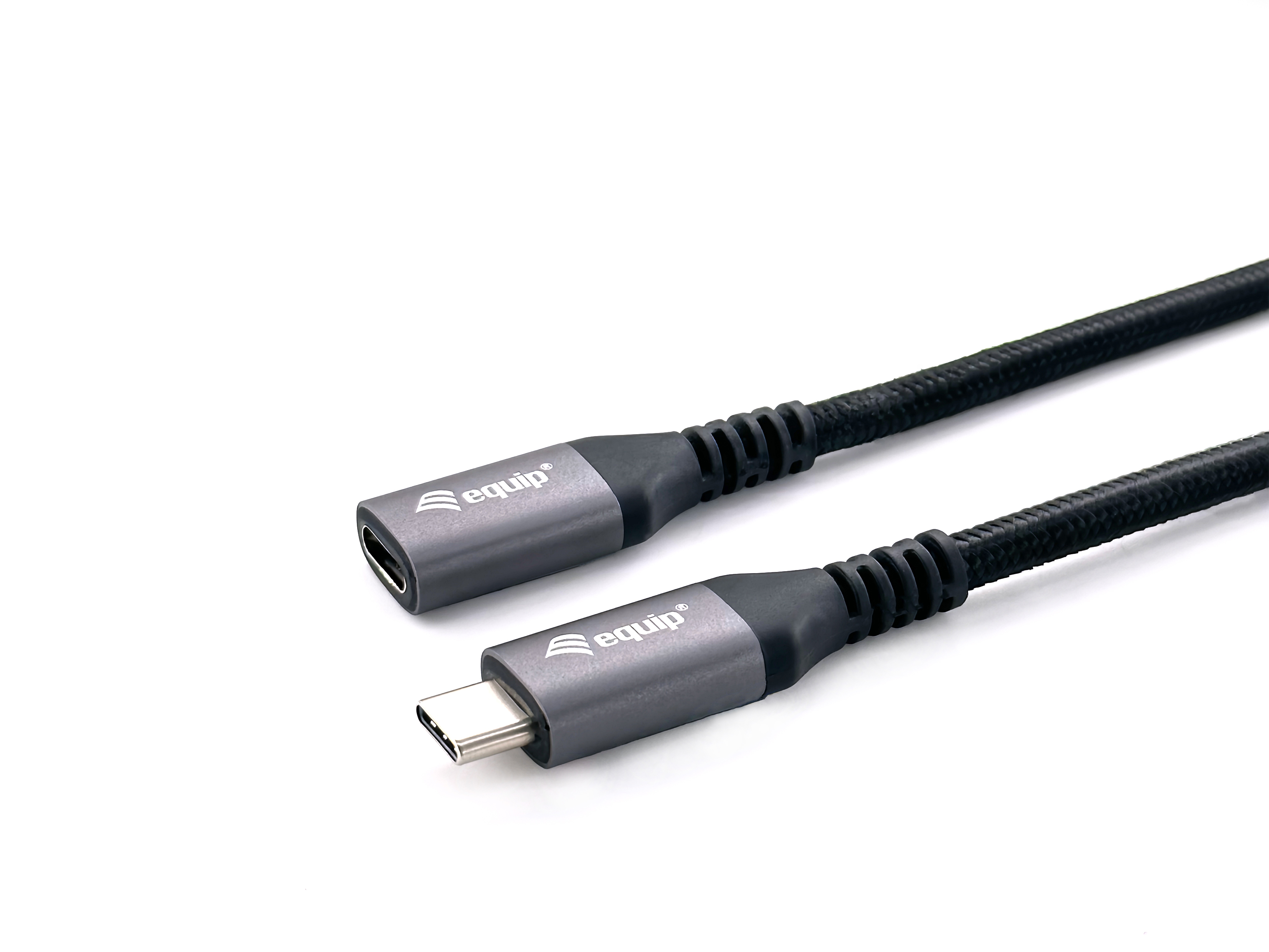 Equip Kabel USB-C3.2->C Gen2 Erweiter. St/Bu 1.00m schwarz