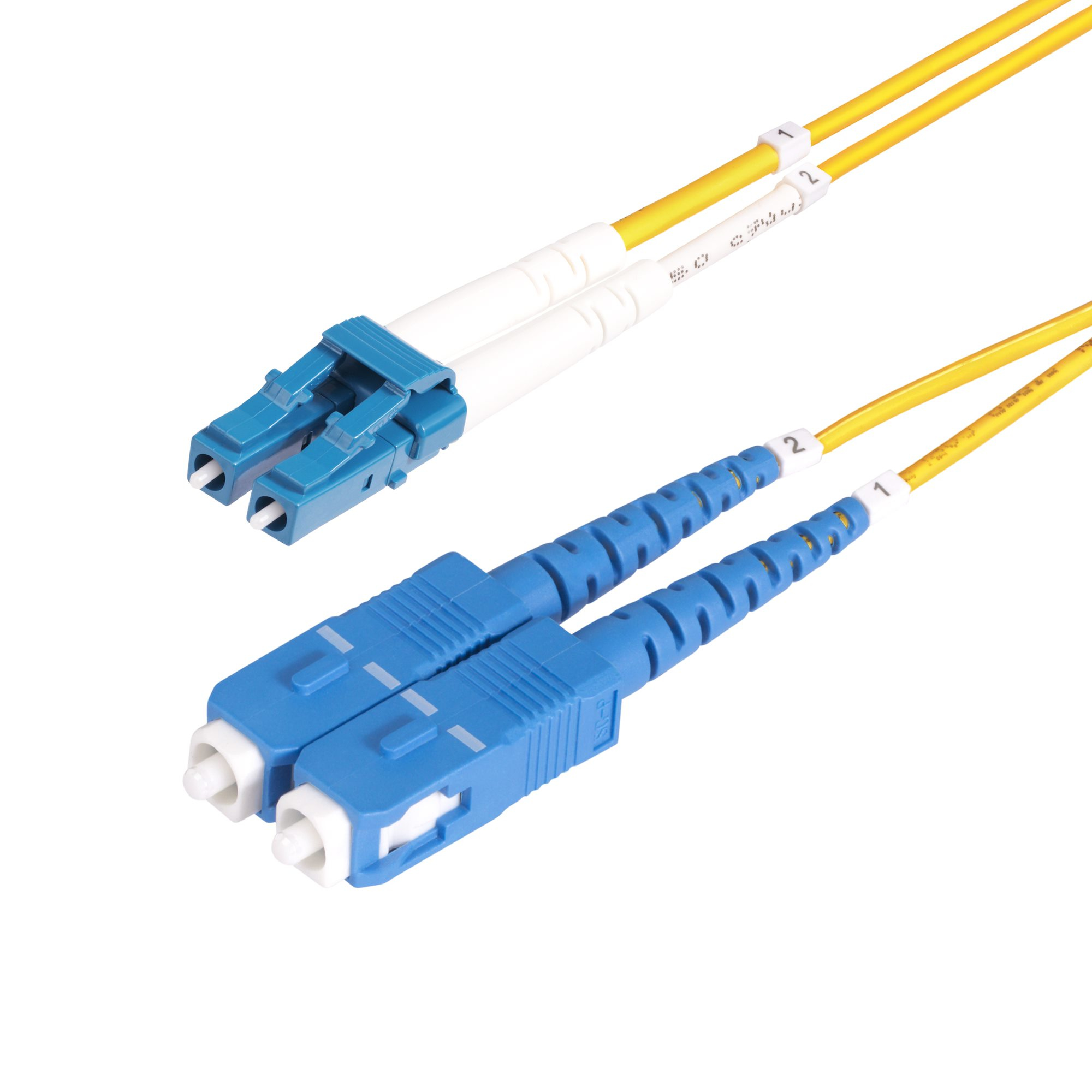 STARTECH.COM 5m OS2 LWL Patchkabel LC zu SC UPC Singlemode Duplex 9/125um 10G Kabel LSZH Glasfaserkabel LC auf SC